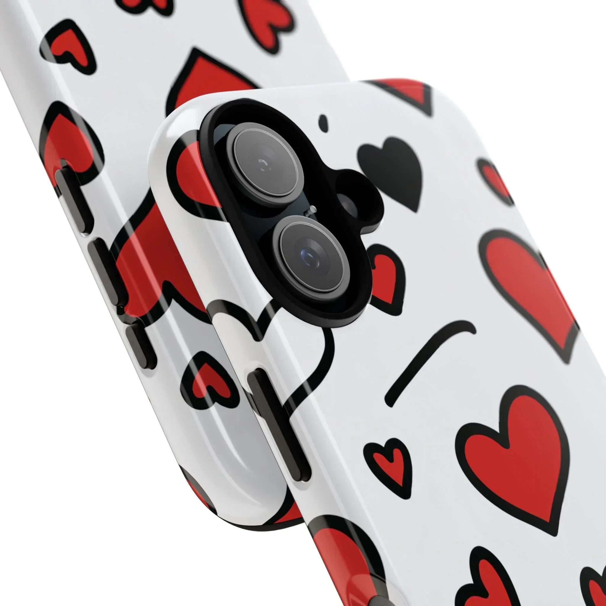 Scattered Hearts Phone Case for iPhone 11-17 and Galaxy S10-S25 - KARARMDESIGN