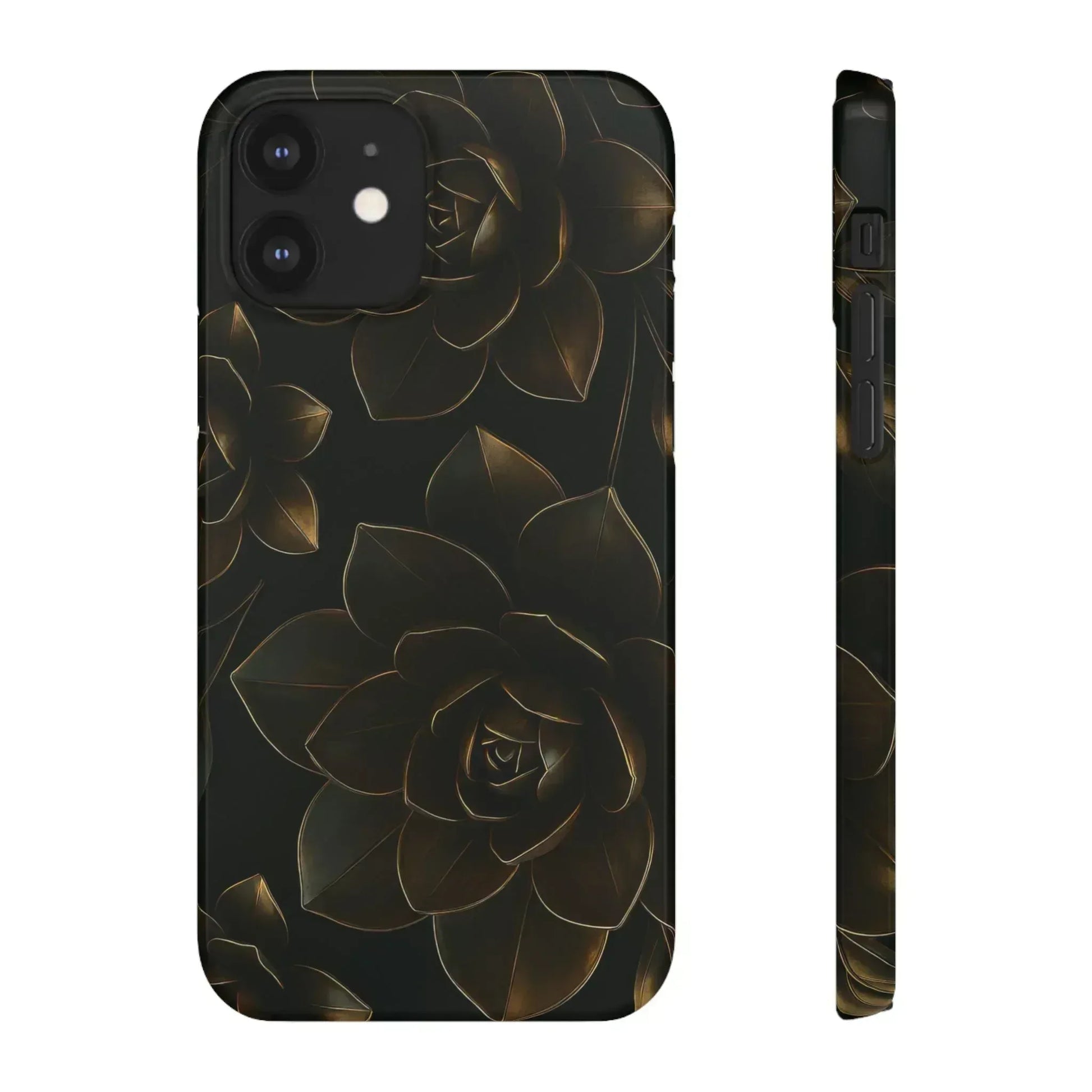 Metal Flower Phone Case for iPhone 8-16 and Galaxy S20-S24 - KARARMDESIGN