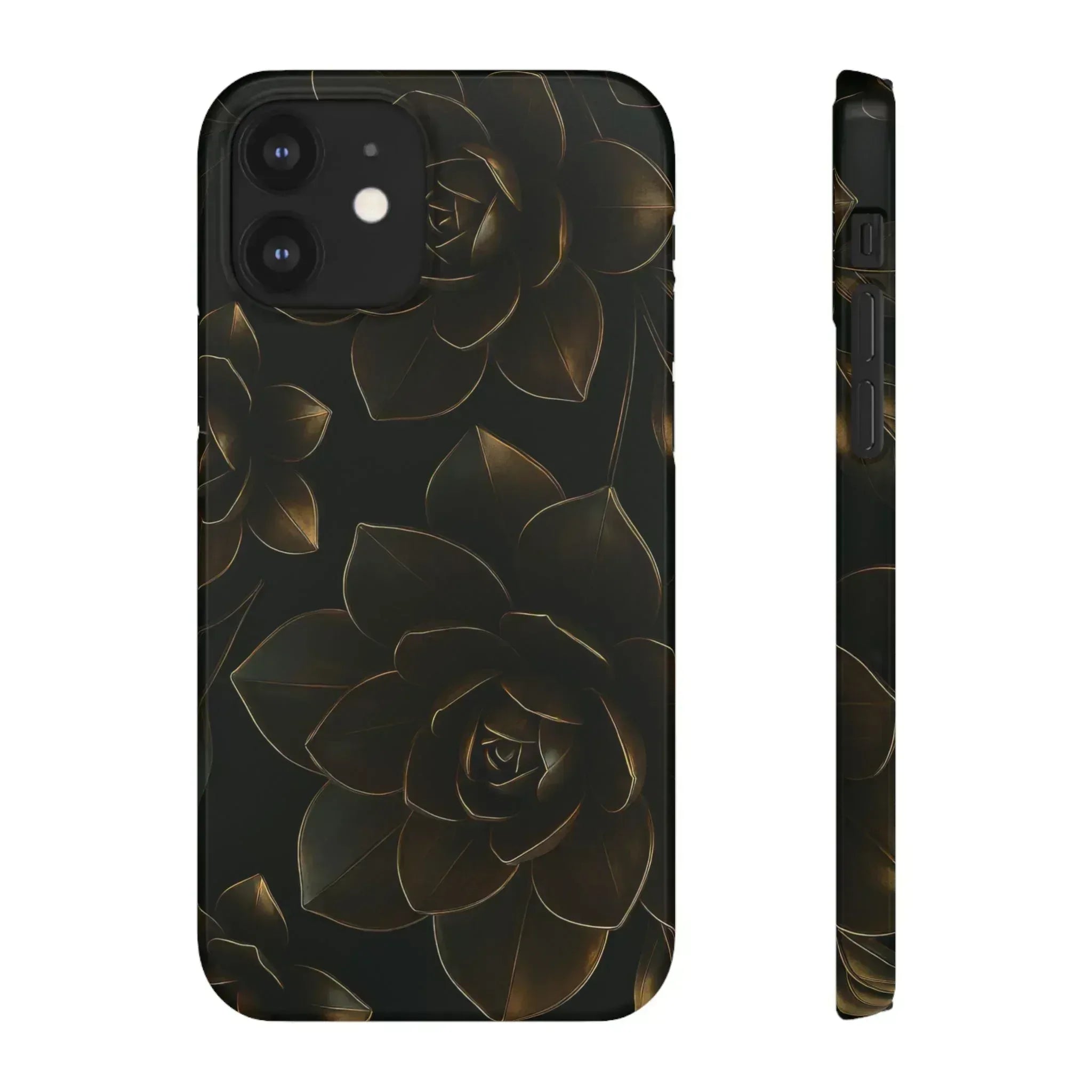 Metal Flower Phone Case for iPhone 8-16 and Galaxy S20-S24 - KARARMDESIGN