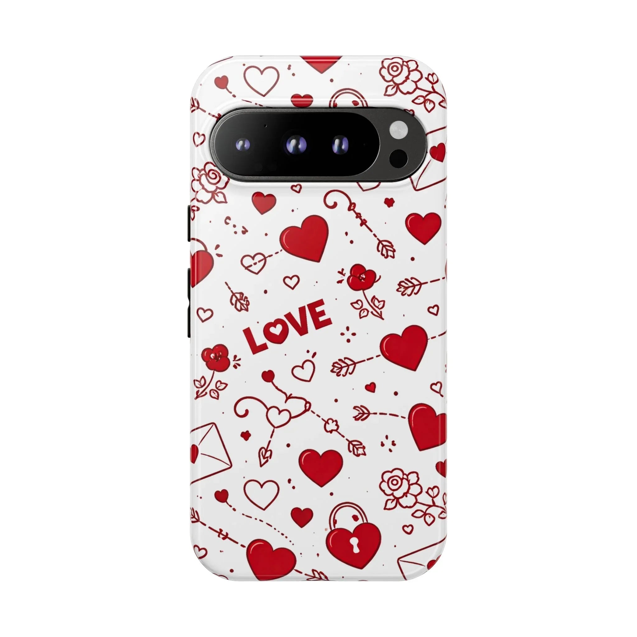 Love Doodles Valentine Phone Case for Google Pixel up to 9 - KARARMDESIGN