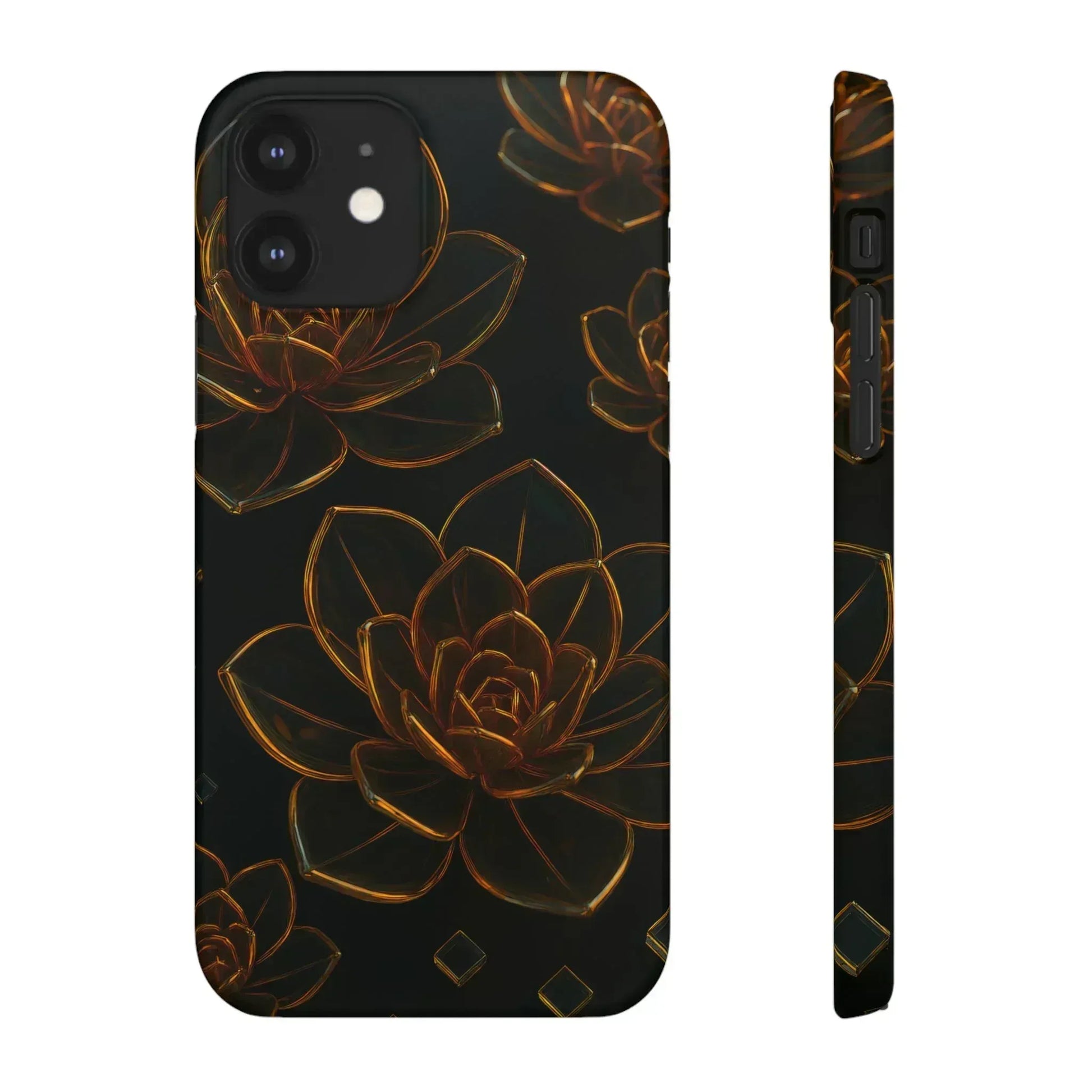 Glass Flower Phone Case for iPhone 8-16 and Galaxy S20-S24 - KARARMDESIGN