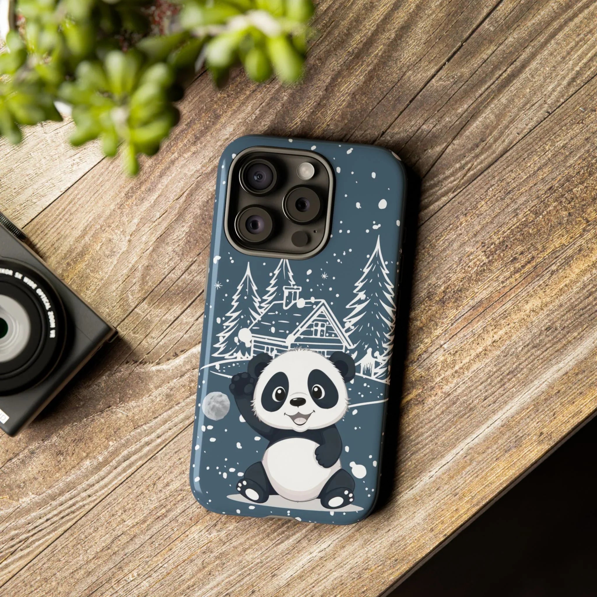 Cute Panda in a Winter Wonderland Phone Case for iPhone 8-17 - KARARMDESIGN