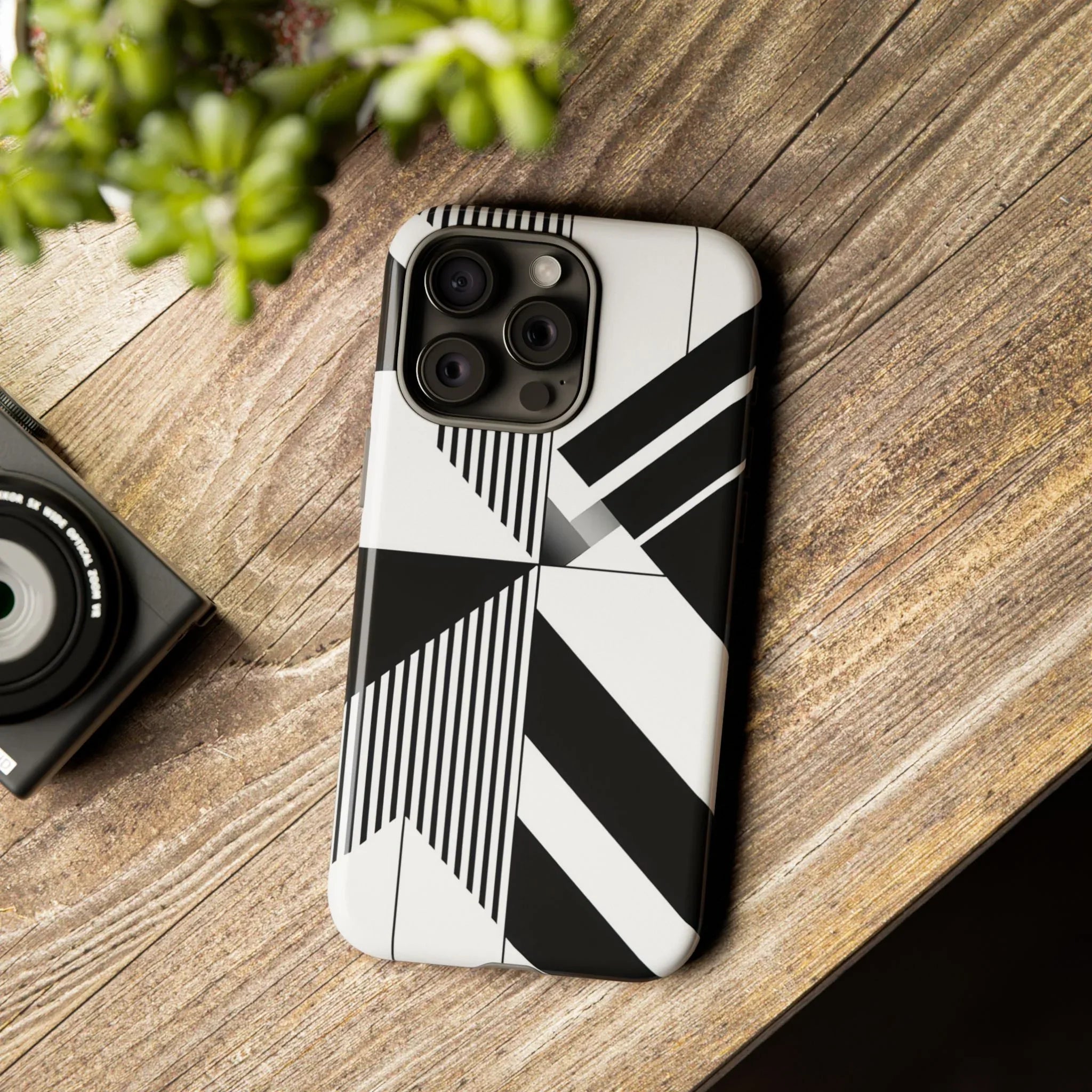 Monochrome Tough Phone Case for iPhone 11-16 and Galaxy S20–S25 - KARARMDESIGN