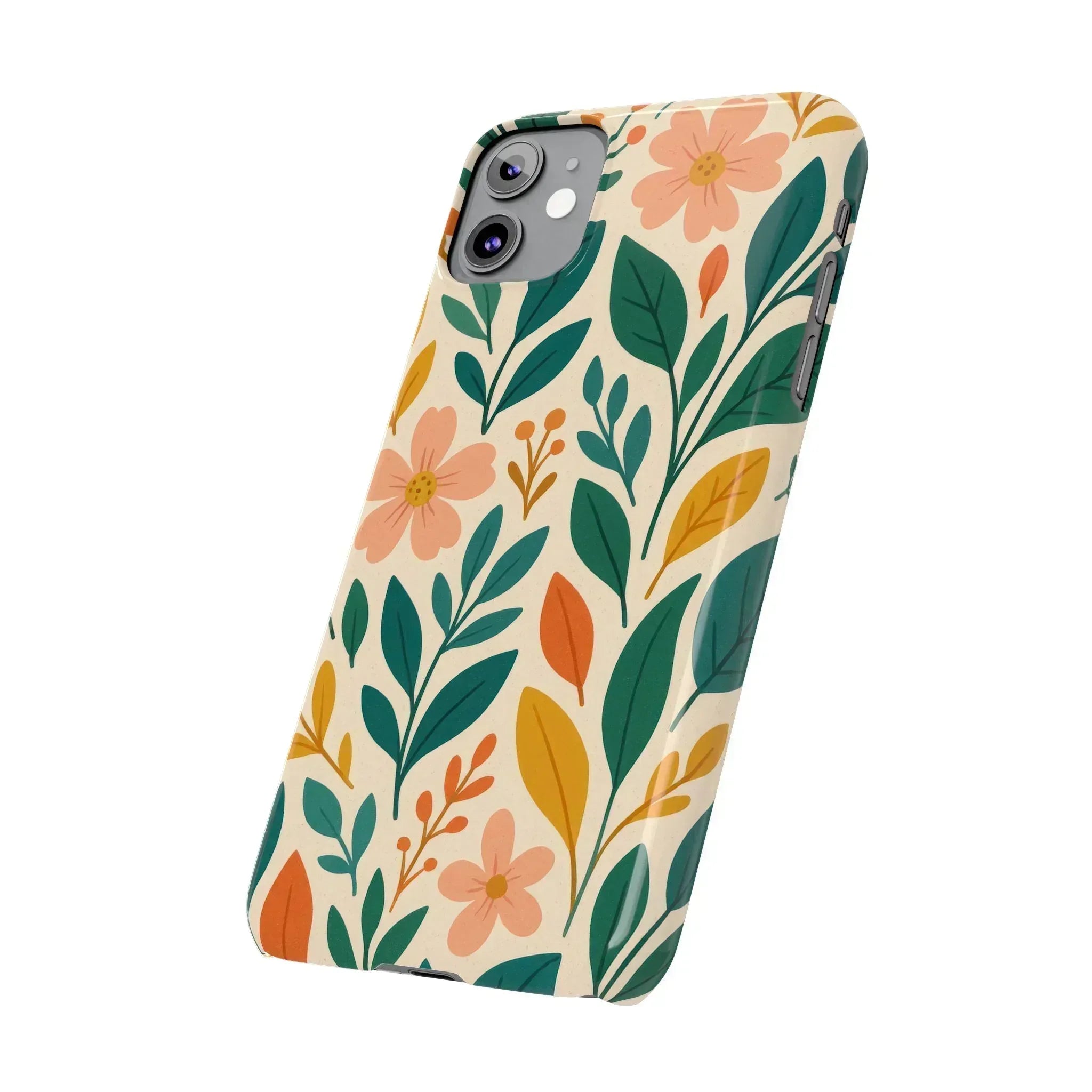 Floral Harmony Phone Case for iPhone 11-16 - KARARMDESIGN
