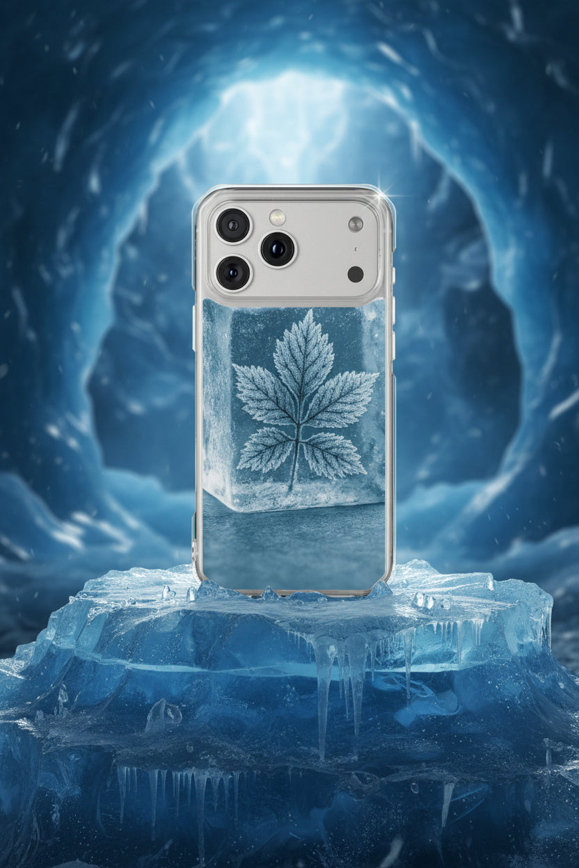 Frozen Leaf Phone Case for iPhone 14-17