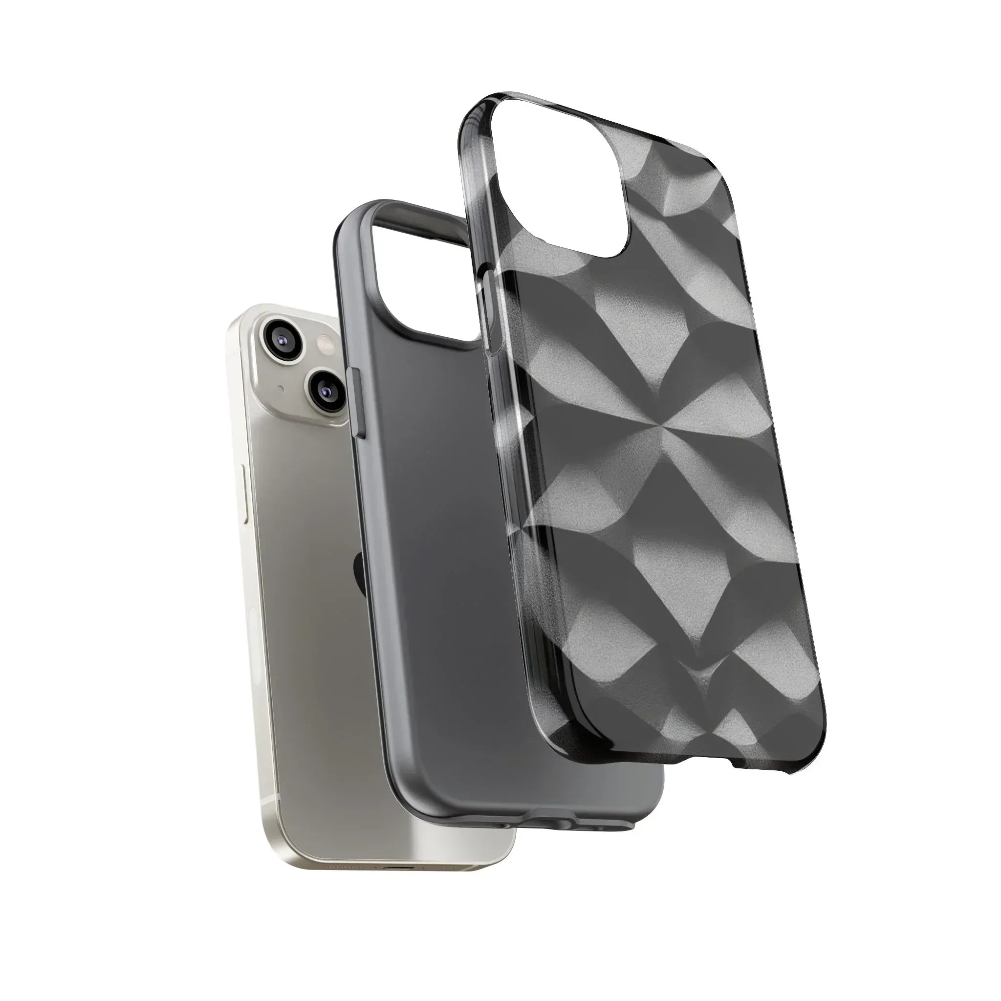 3D Geometric Phone Case for iPhone 8–17 - KARARMDESIGN