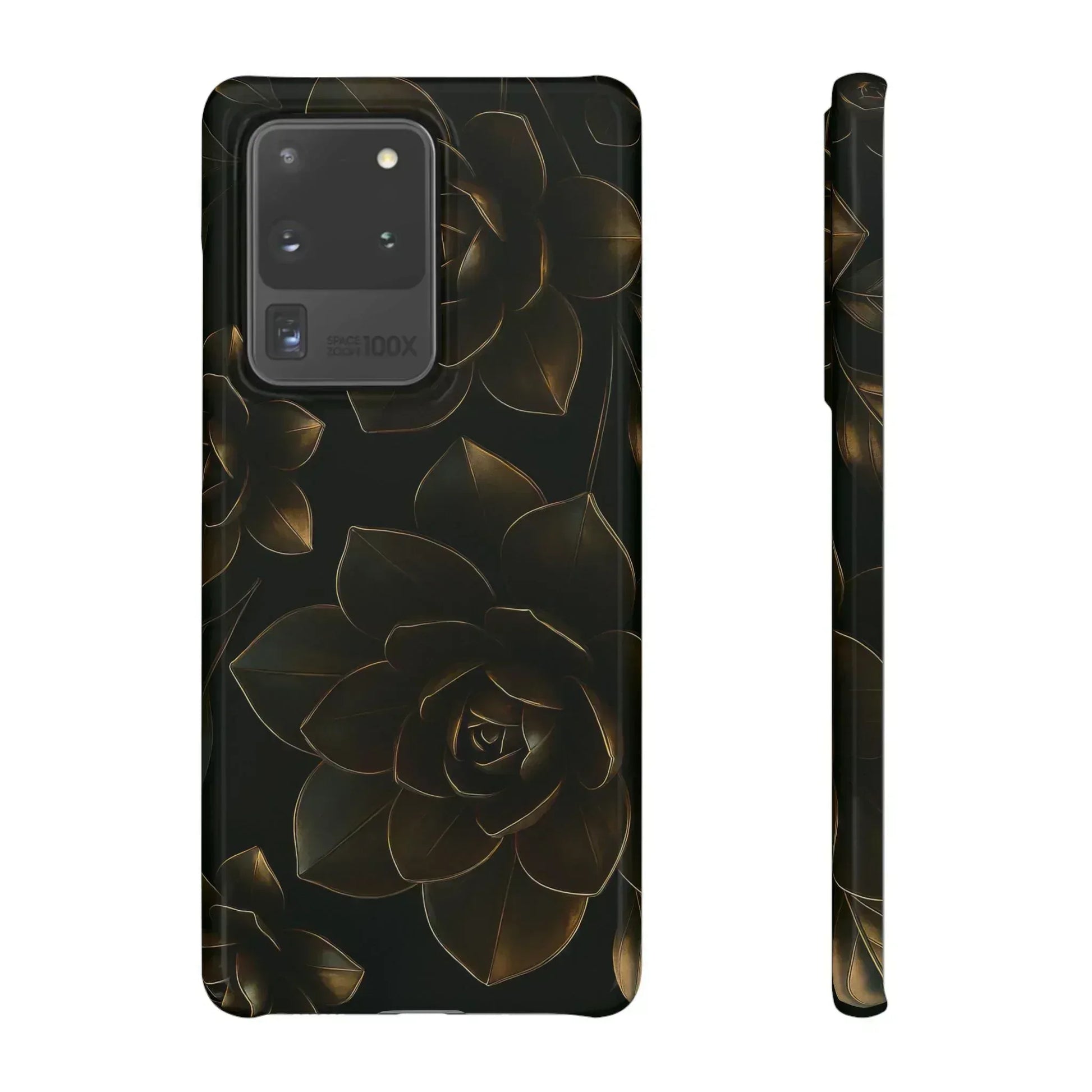 Metal Flower Phone Case for iPhone 8-16 and Galaxy S20-S24 - KARARMDESIGN