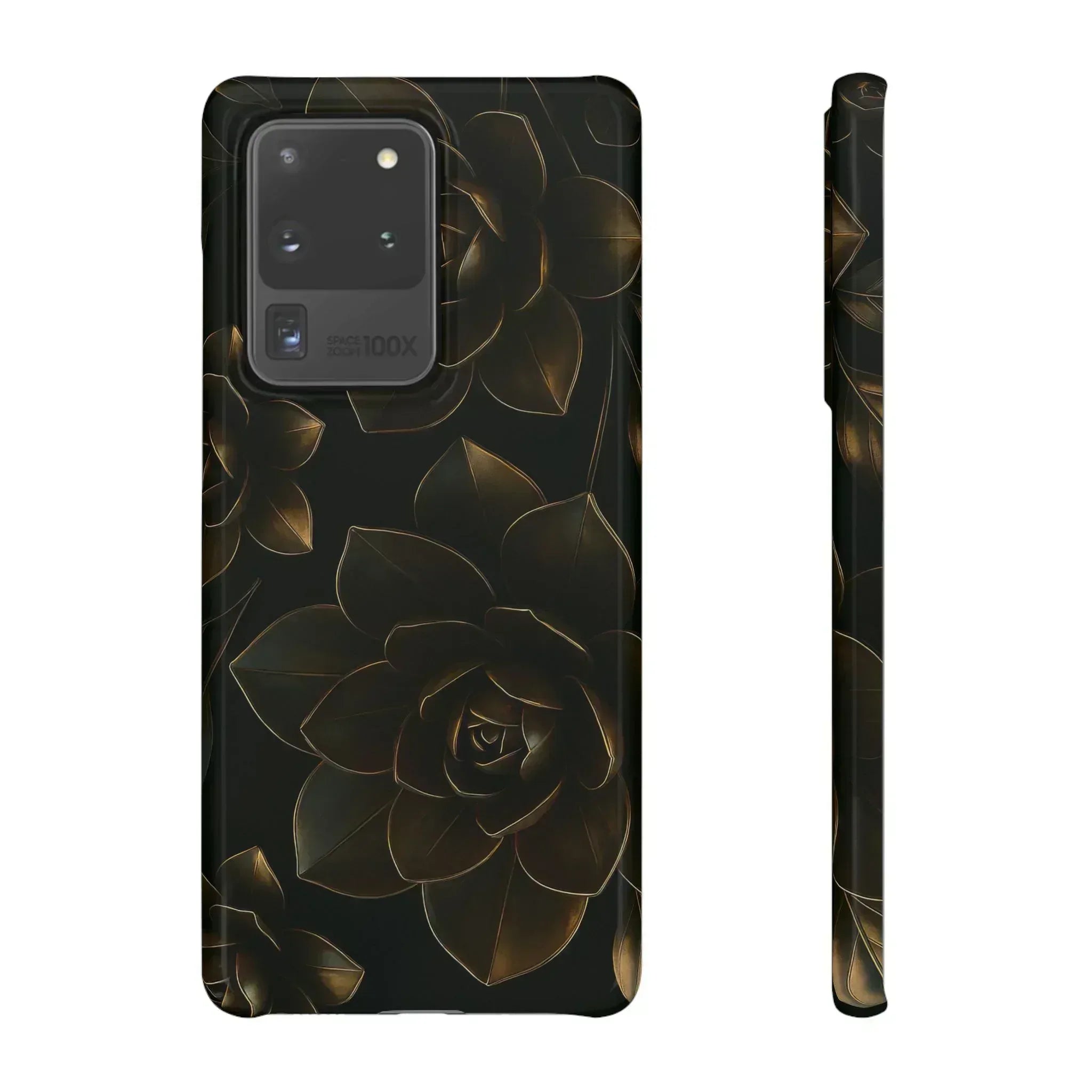 Metal Flower Phone Case for iPhone 8-16 and Galaxy S20-S24 - KARARMDESIGN