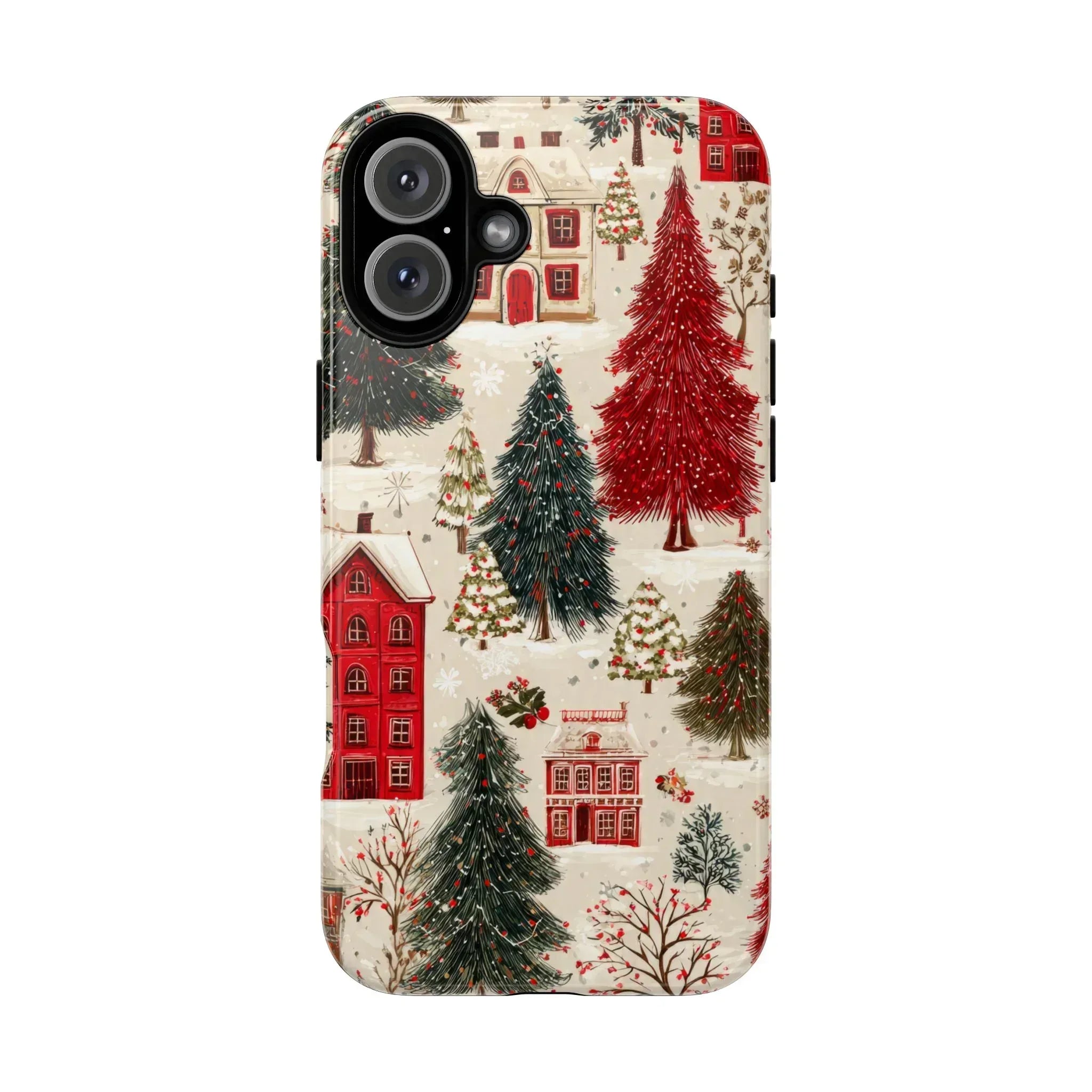Cozy Winter Village Phone Case for iPhone 11-17 and Galaxy S10-S25 - KARARMDESIGN