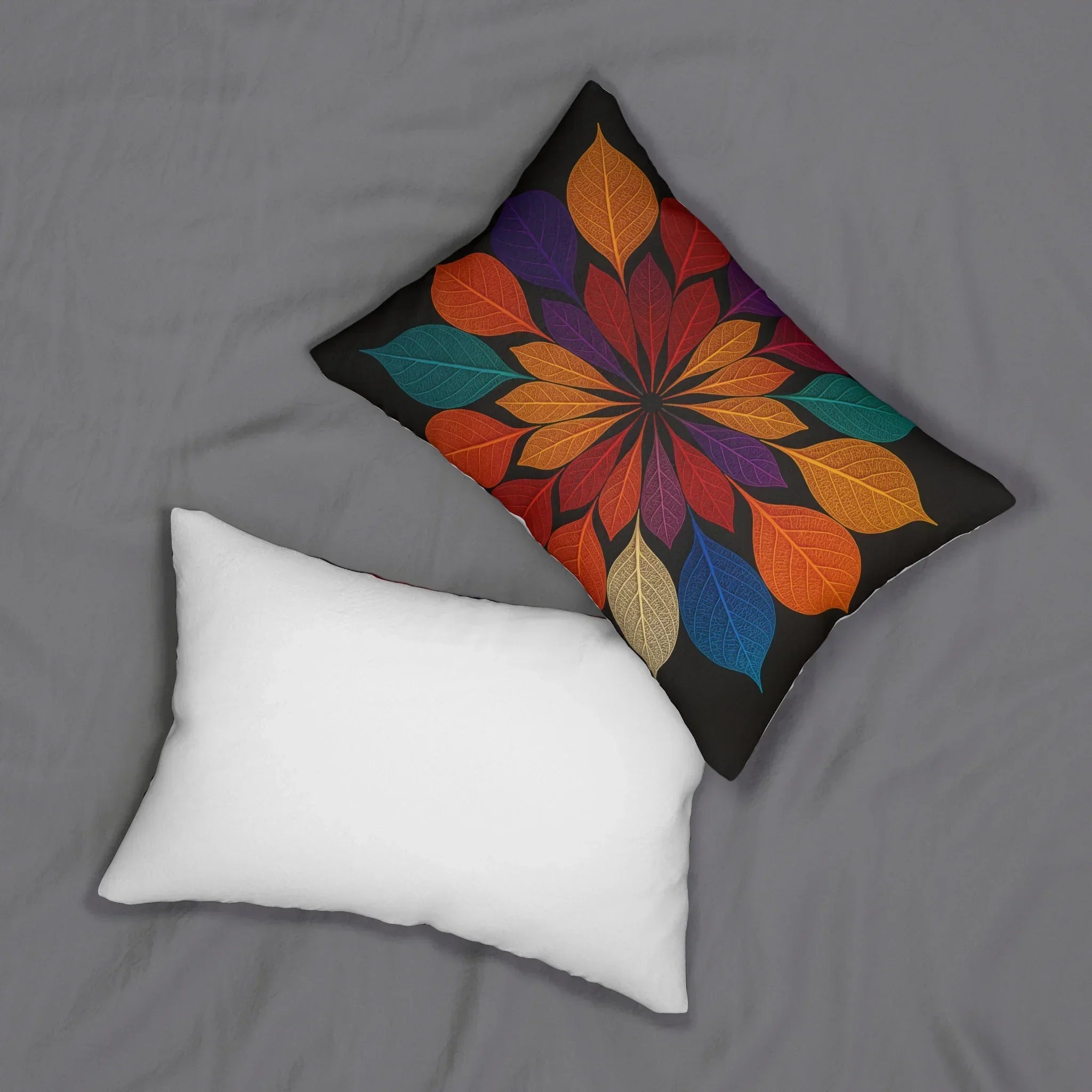 Seasons Leaf Lumbar Pillow - KARARMDESIGN