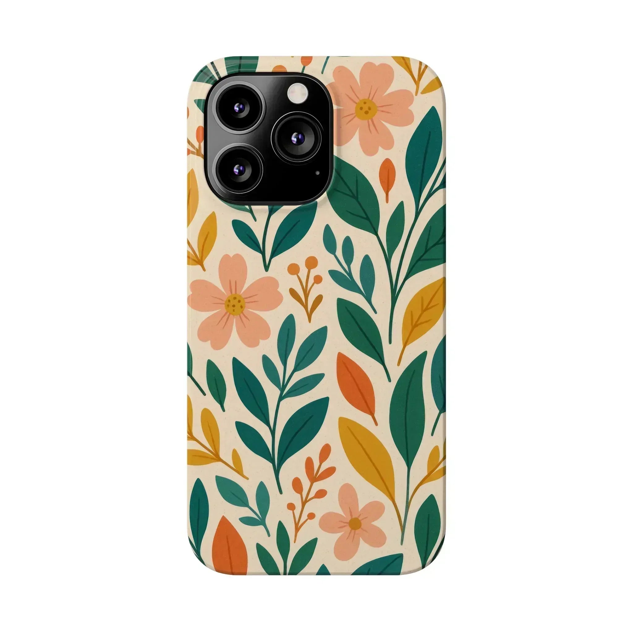Floral Harmony Phone Case for iPhone 11-16 - KARARMDESIGN