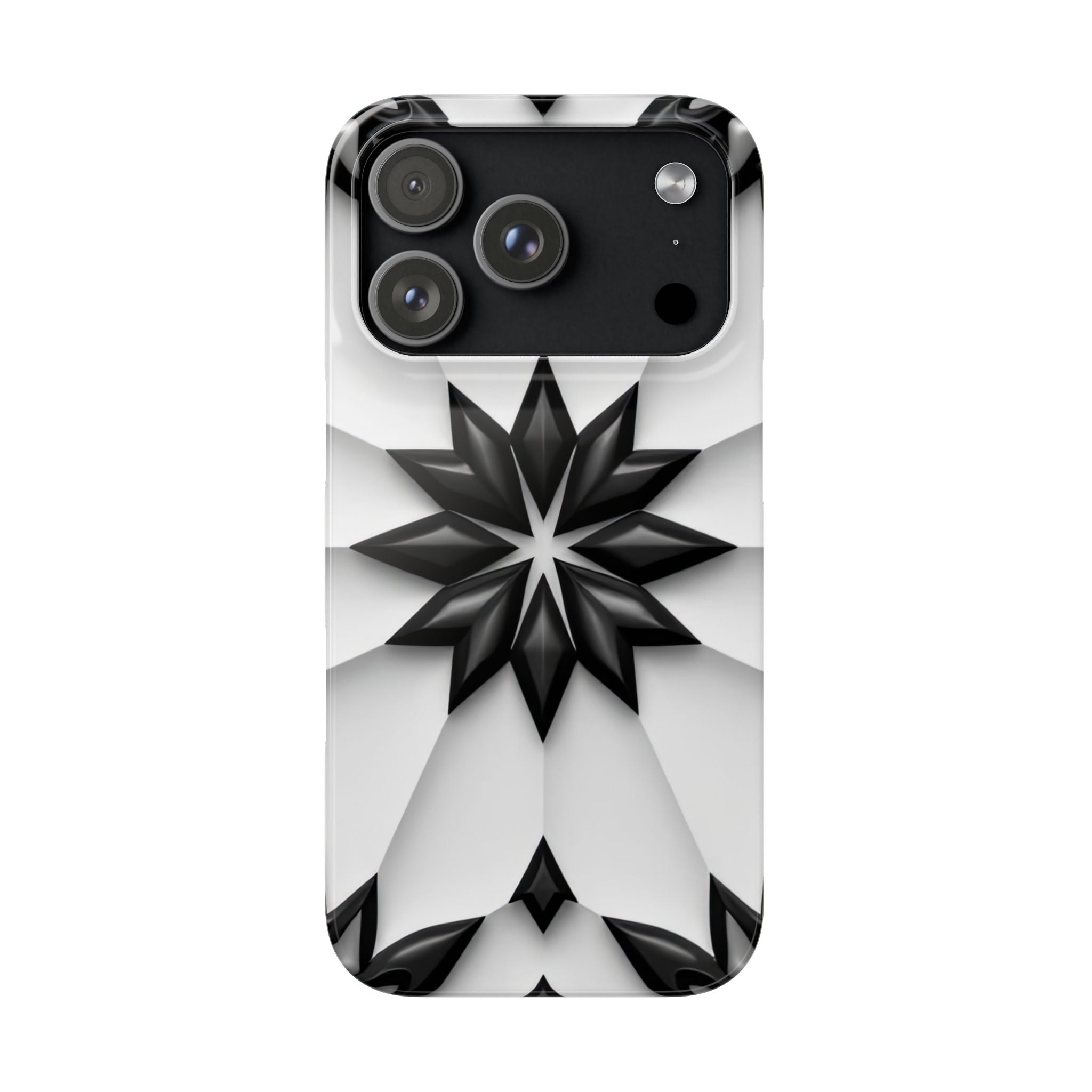 Black & White Geometric Snap Case for iPhone & Samsung Galaxy