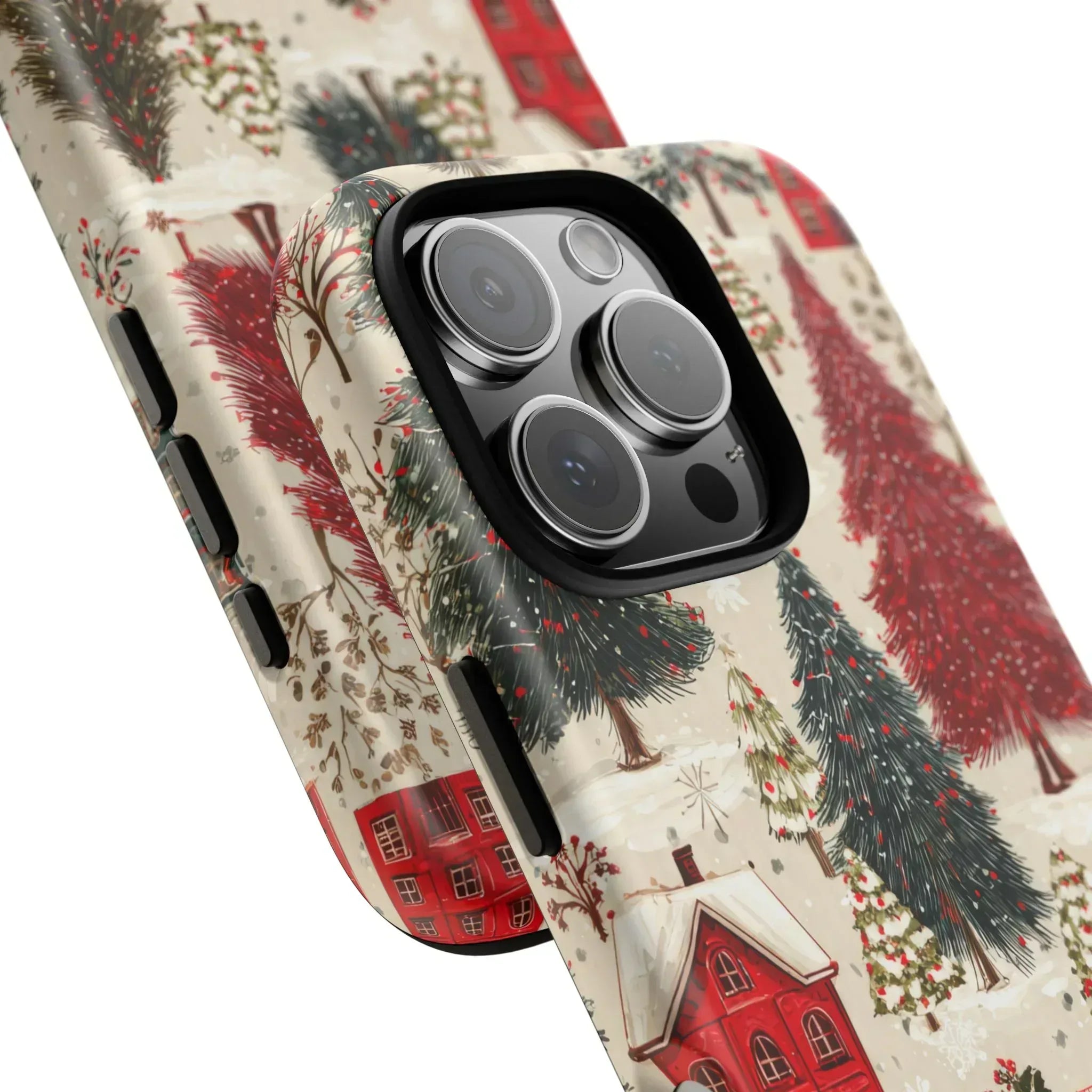 Cozy Winter Village Phone Case for iPhone 11-17 and Galaxy S10-S25 - KARARMDESIGN