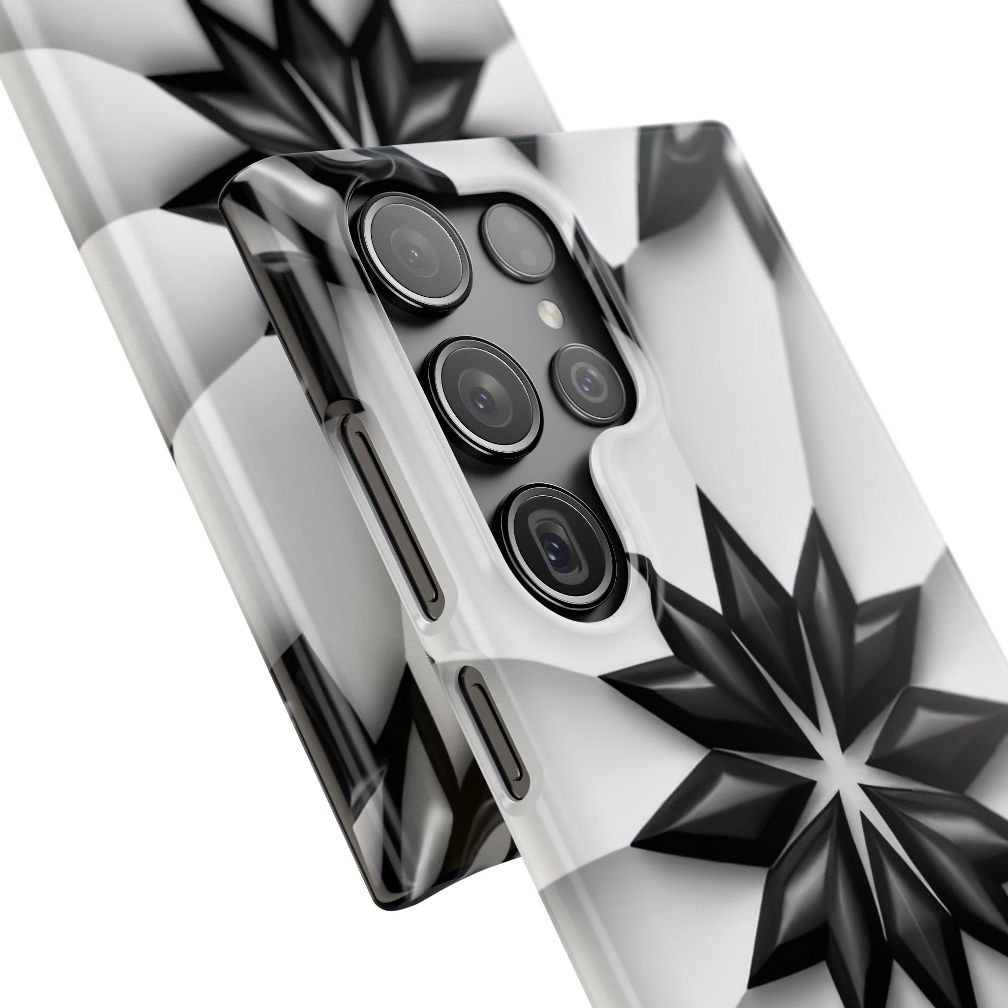 Black & White Geometric Snap Case for iPhone & Samsung Galaxy