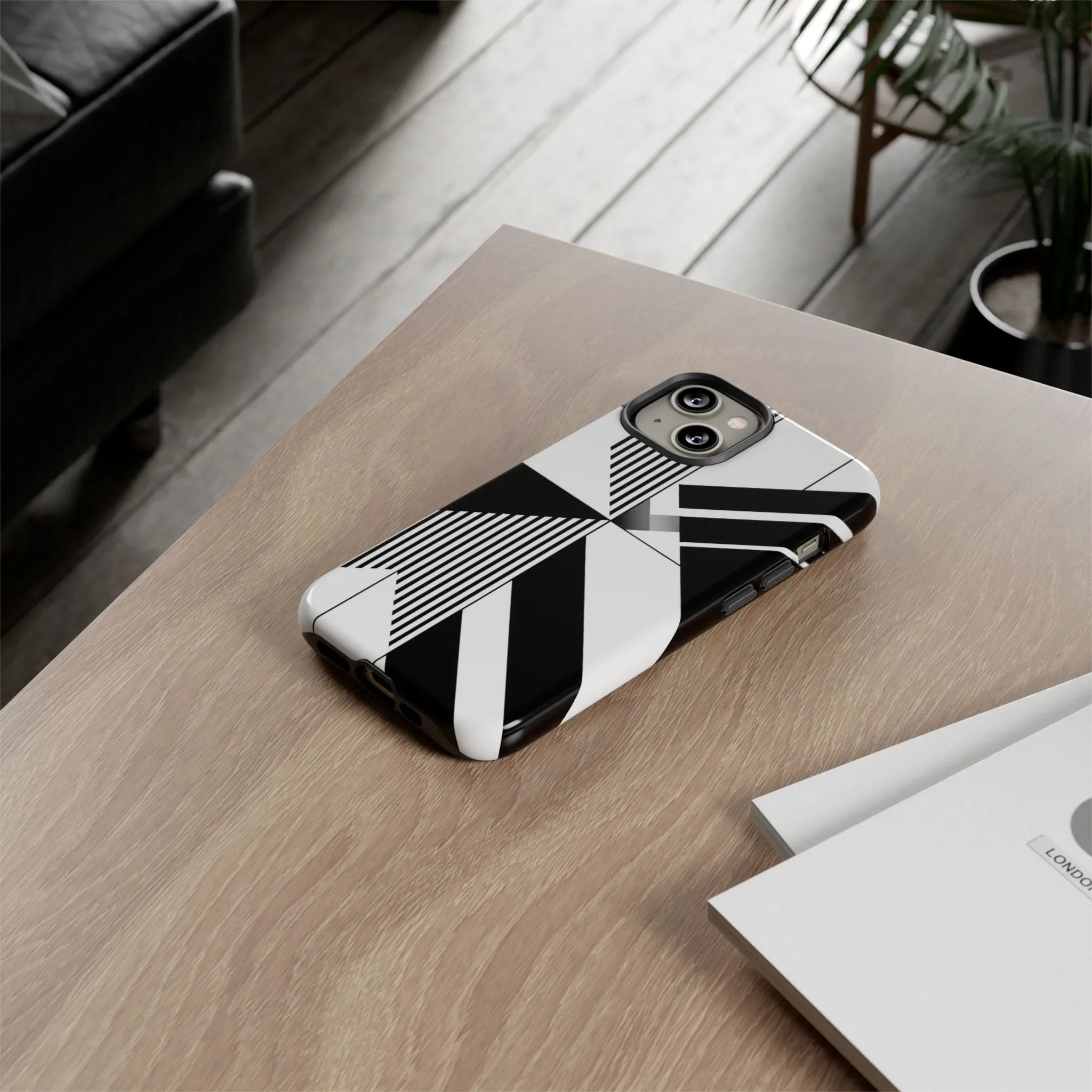 Monochrome Tough Phone Case for iPhone 11-16 and Galaxy S20–S25 - KARARMDESIGN