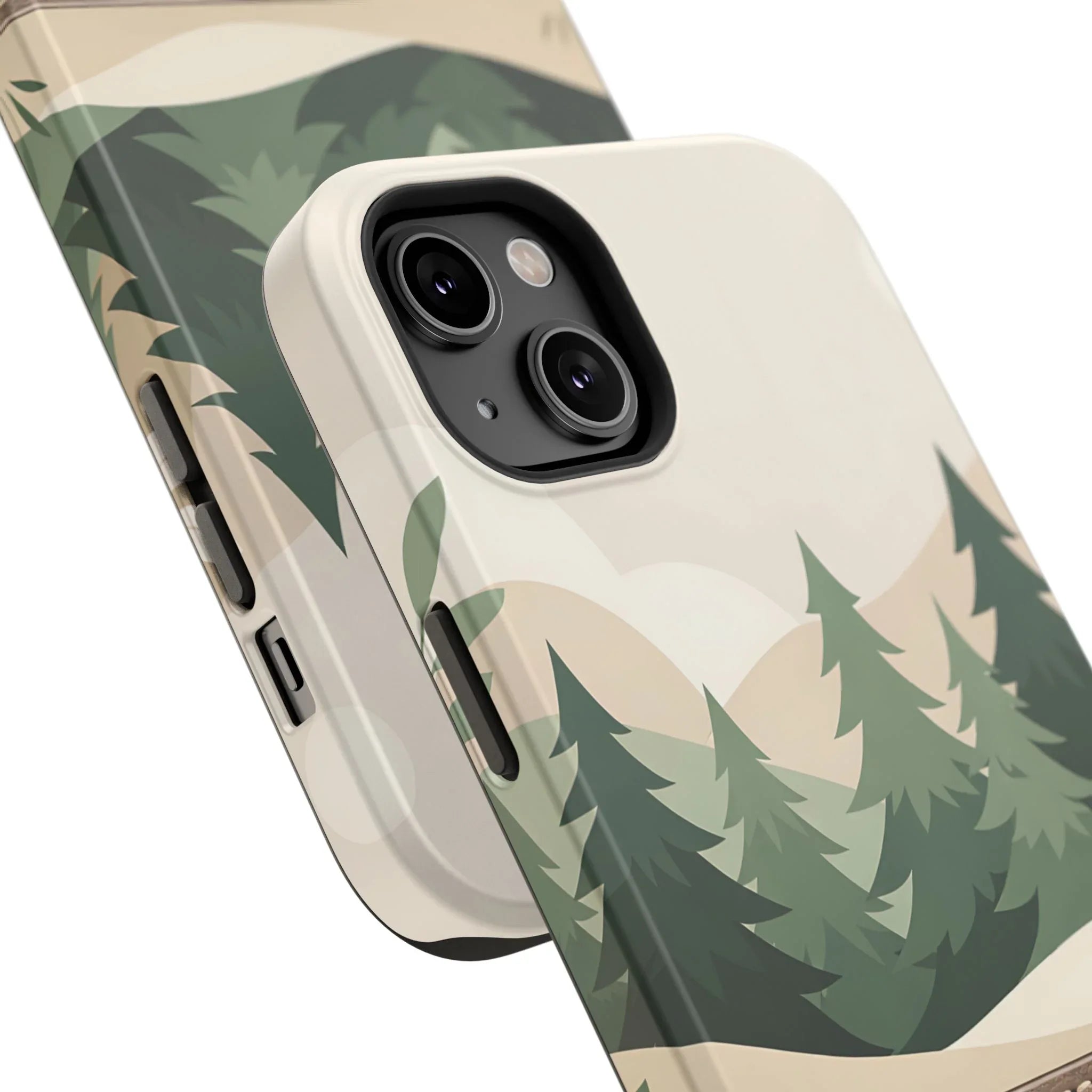 Forest Leather Phone Case for iPhone 11-17 and Galaxy S21-S25 - KARARMDESIGN