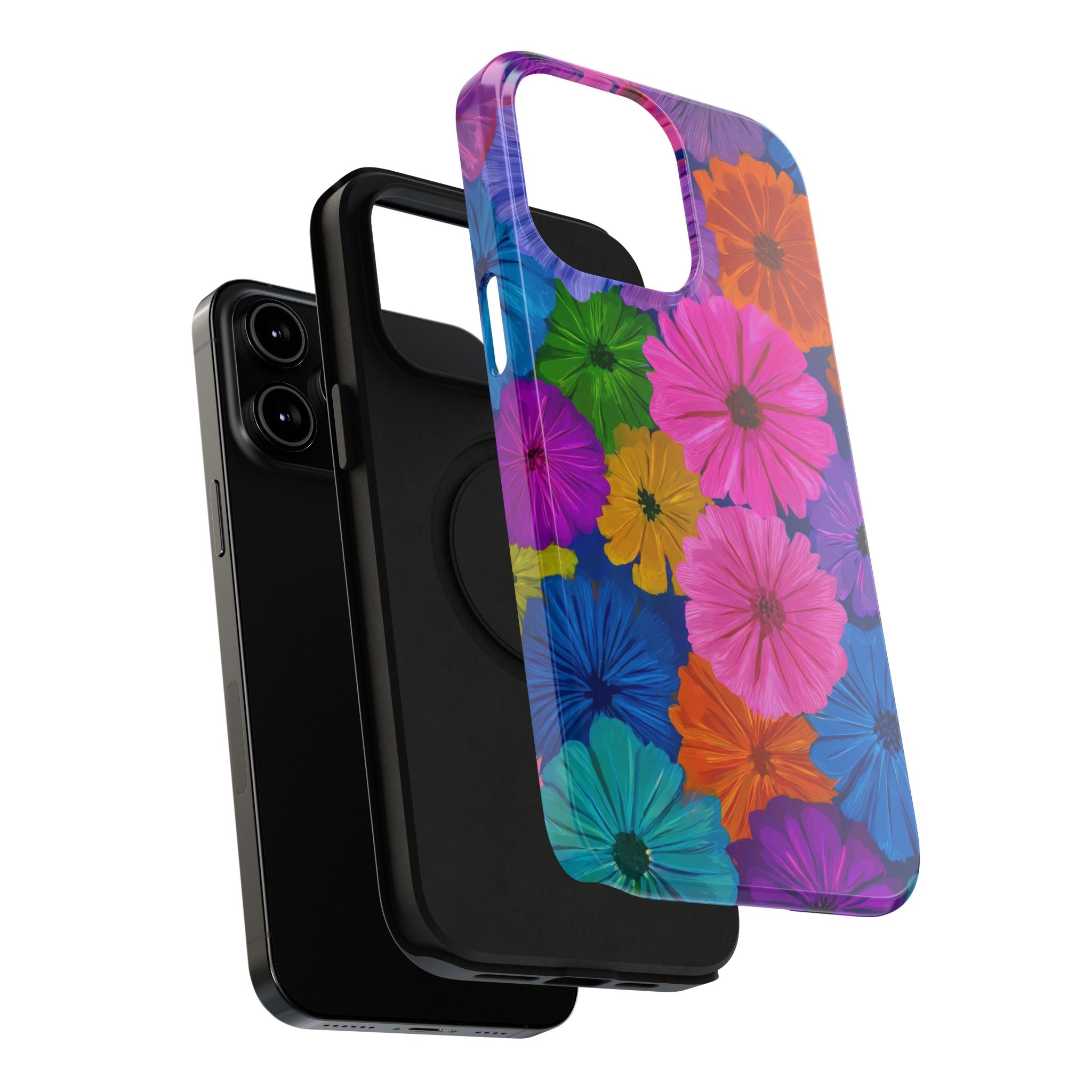 Bloom Pattern Phone Case for iPhone 11-17 and Galaxy S21-S22 Models - KARARMDESIGN