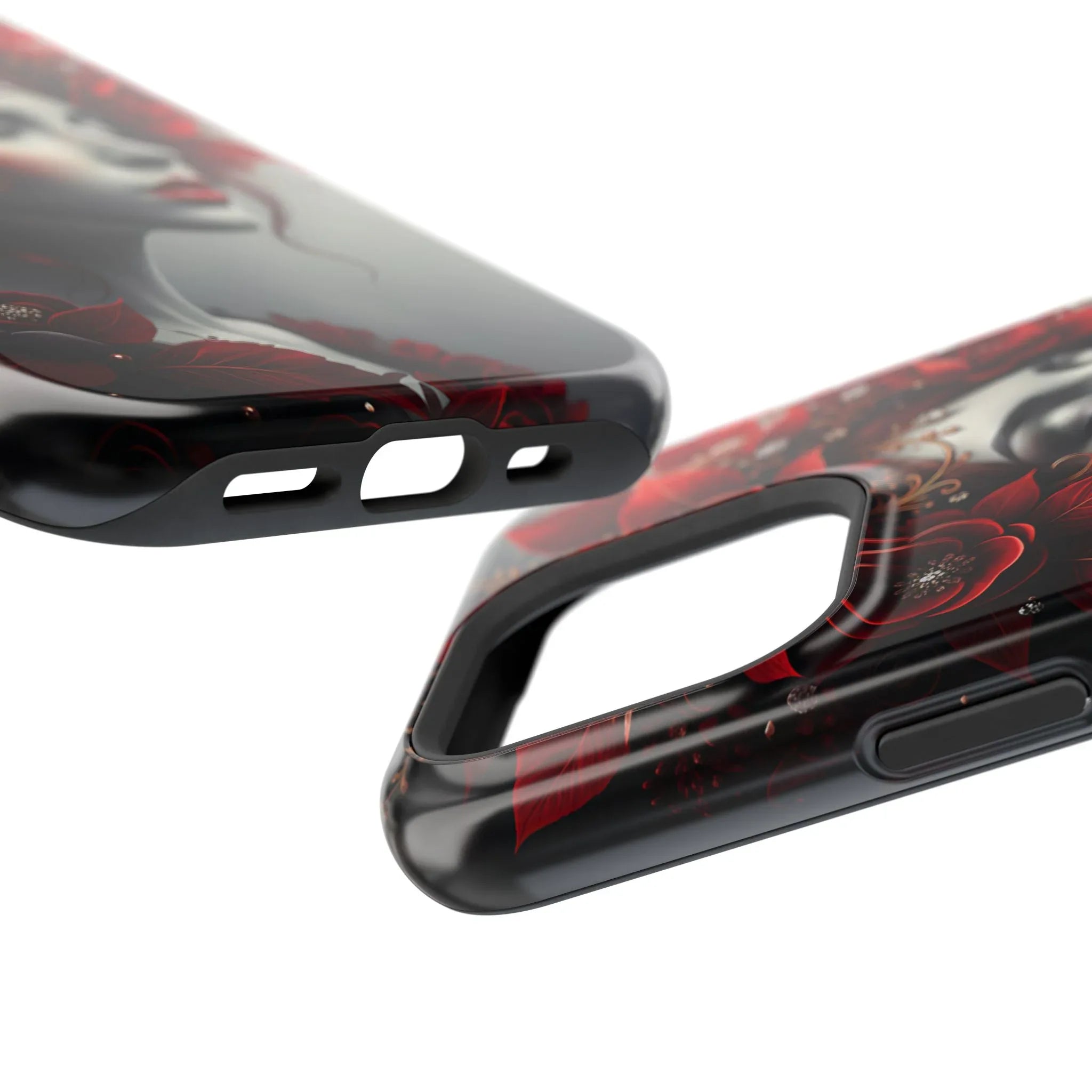 Scarlet Bloom Portrait Phone Case for iPhone 13-17 - KARARMDESIGN