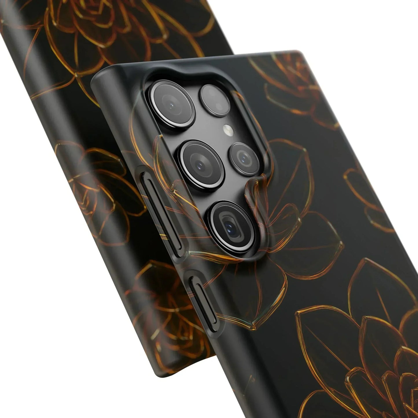 Glass Flower Phone Case for iPhone 7-16 and Galaxy S10-S24 Models