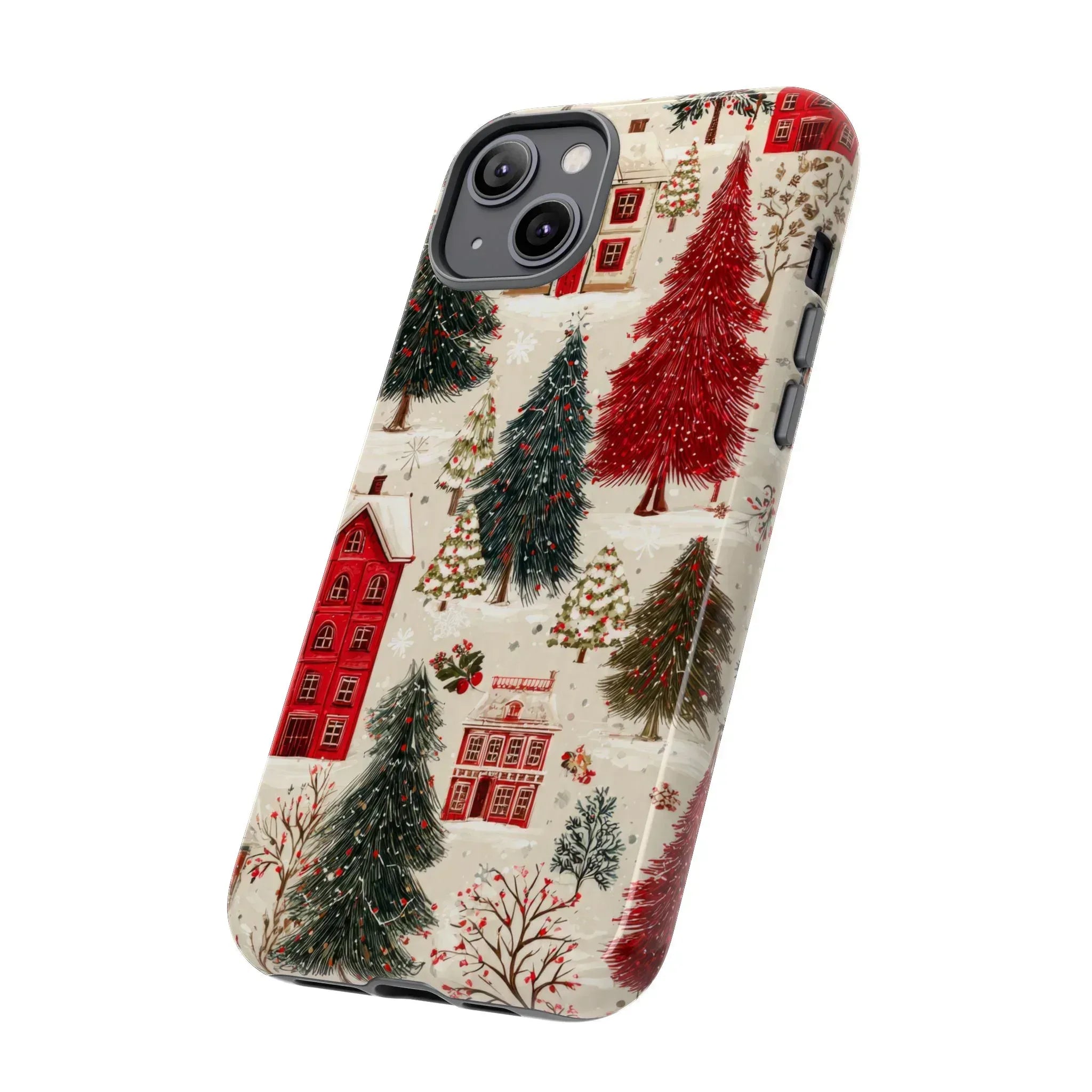 Cozy Winter Village Phone Case for iPhone 11-17 and Galaxy S10-S25 - KARARMDESIGN