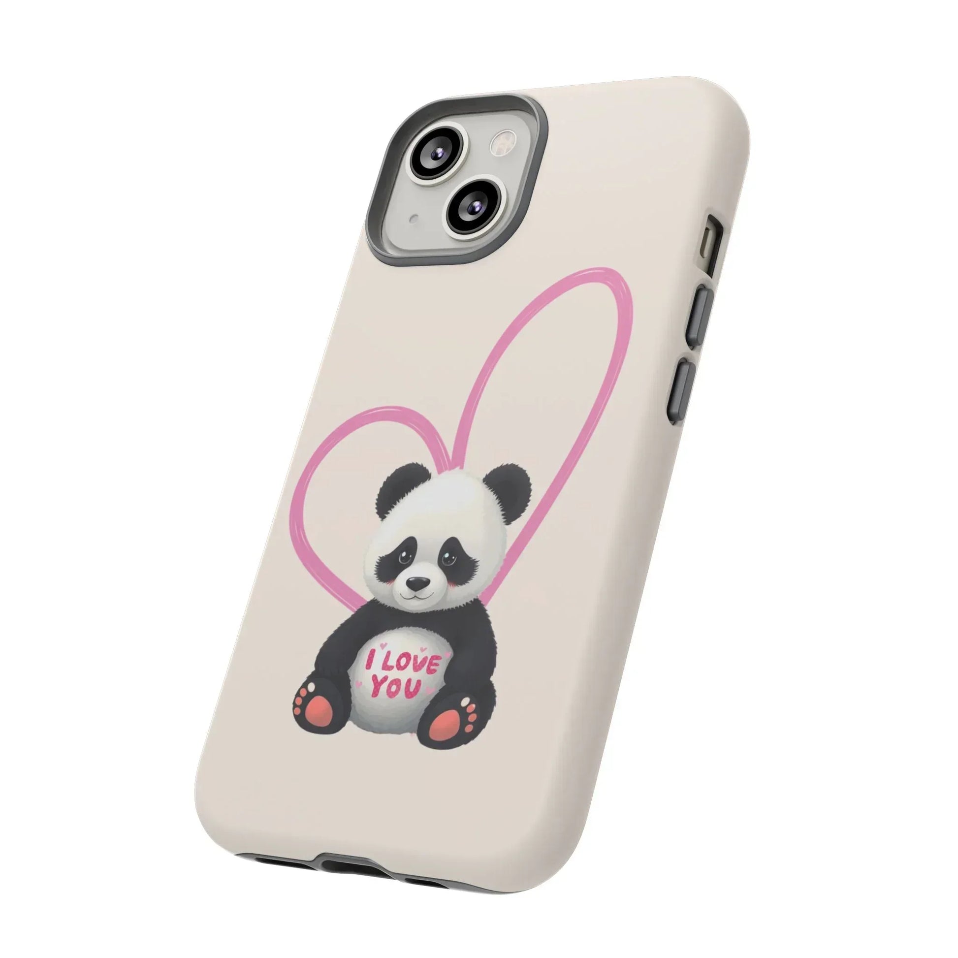 Cute Panda Heart Love Phone Case for iPhone 8-16 - KARARMDESIGN