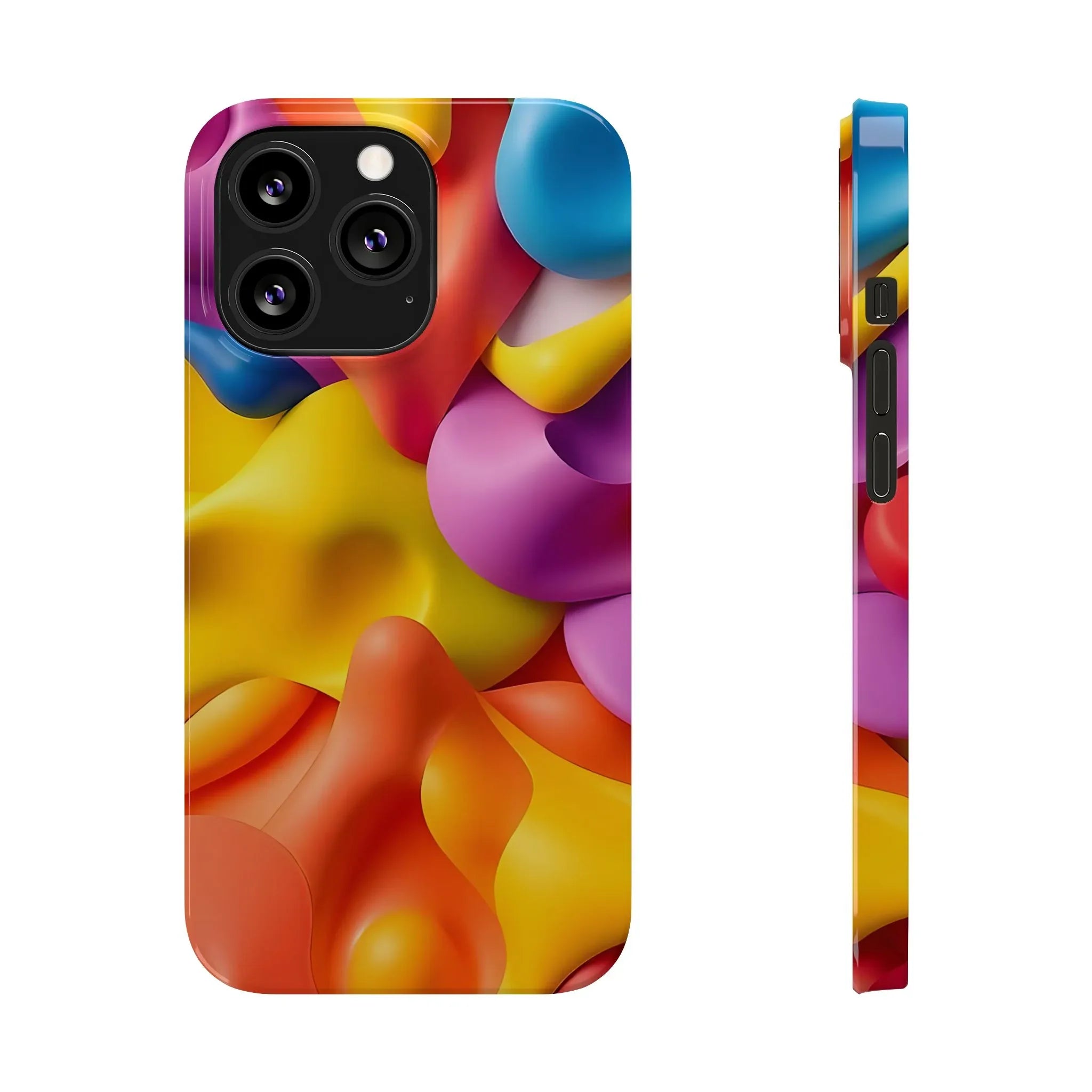 Vibrant Abstract Color Phone Case for iPhone 11-16 - KARARMDESIGN