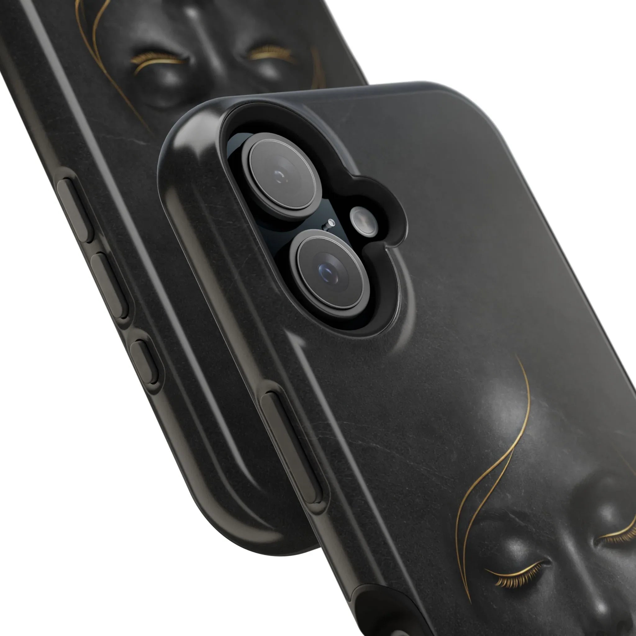 Black Gold Face Phone Case for iPhone 13-17 - KARARMDESIGN