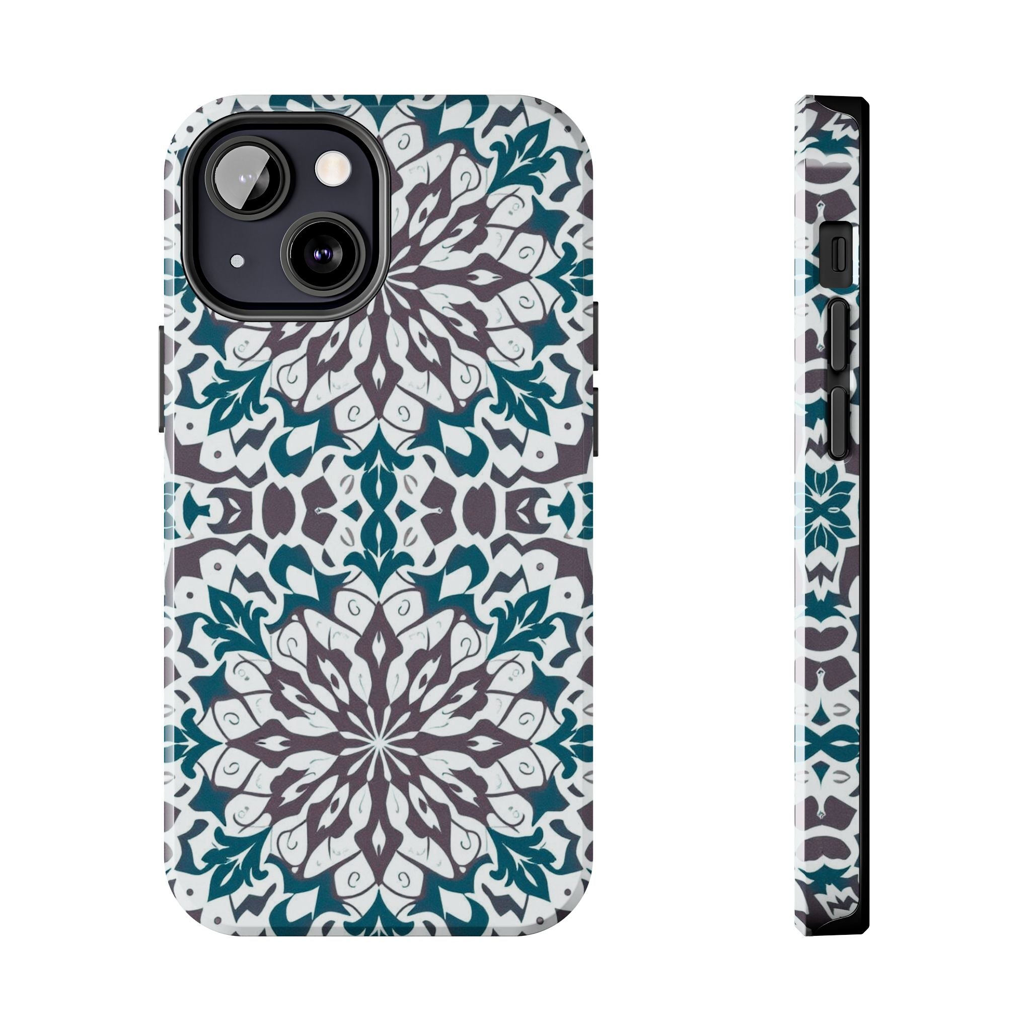 Symmetrical Mandala Phone Case for iPhone 11-17 and Galaxy S21-S25