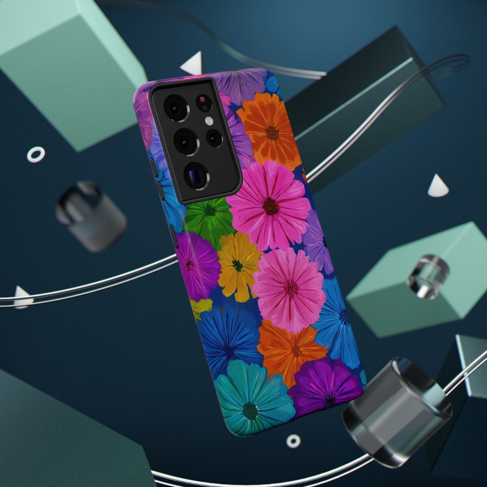 Bloom Pattern Phone Case for iPhone 11-17 and Galaxy S21-S22 Models - KARARMDESIGN