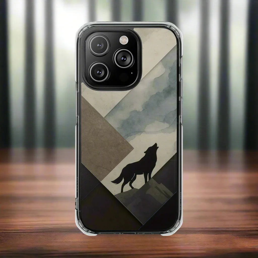 Wolf Silhouette Phone Case for iPhone 14-16 Models - KarArmDesign