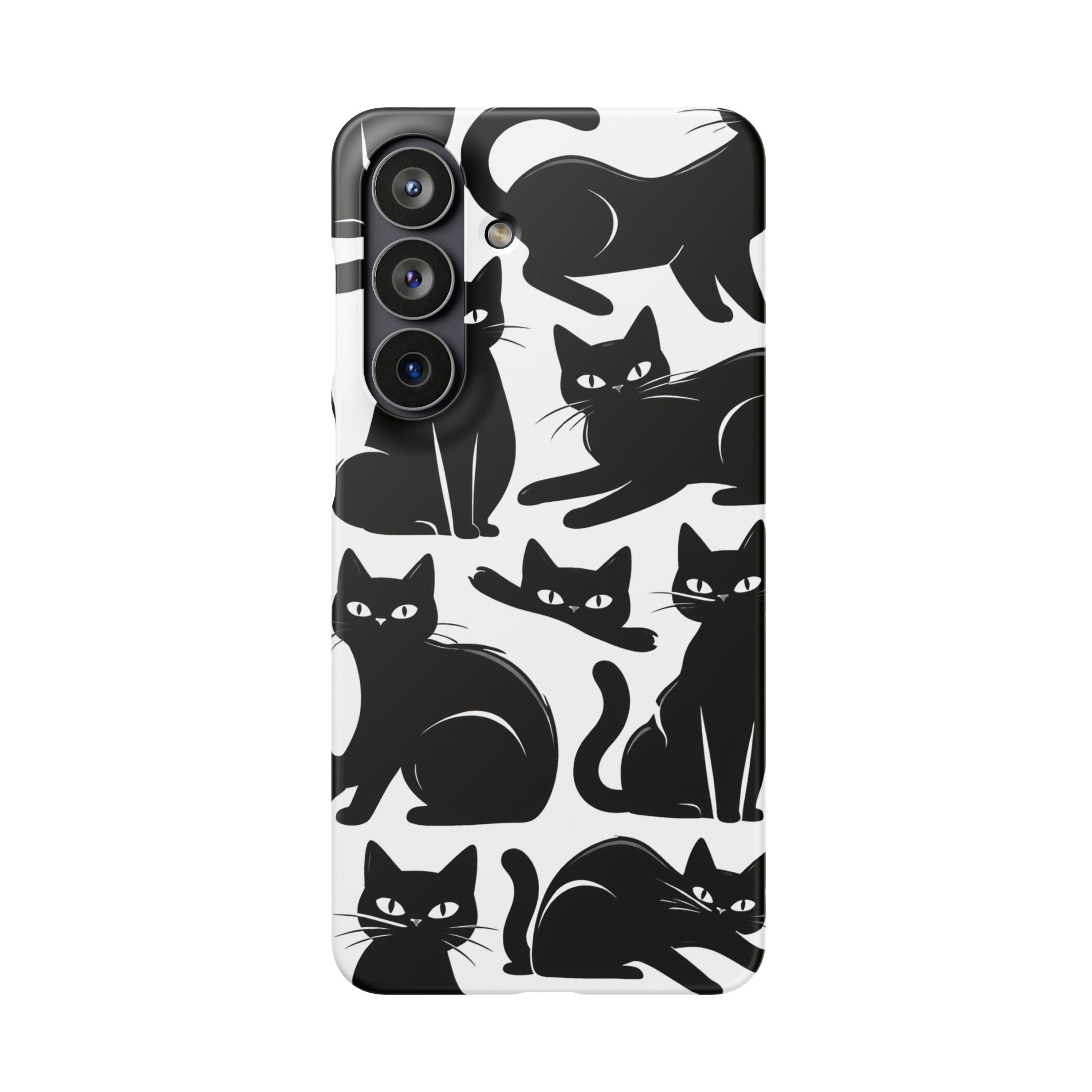 Black Cats Phone Case for iPhone 11-17 and Galaxy S20-S26