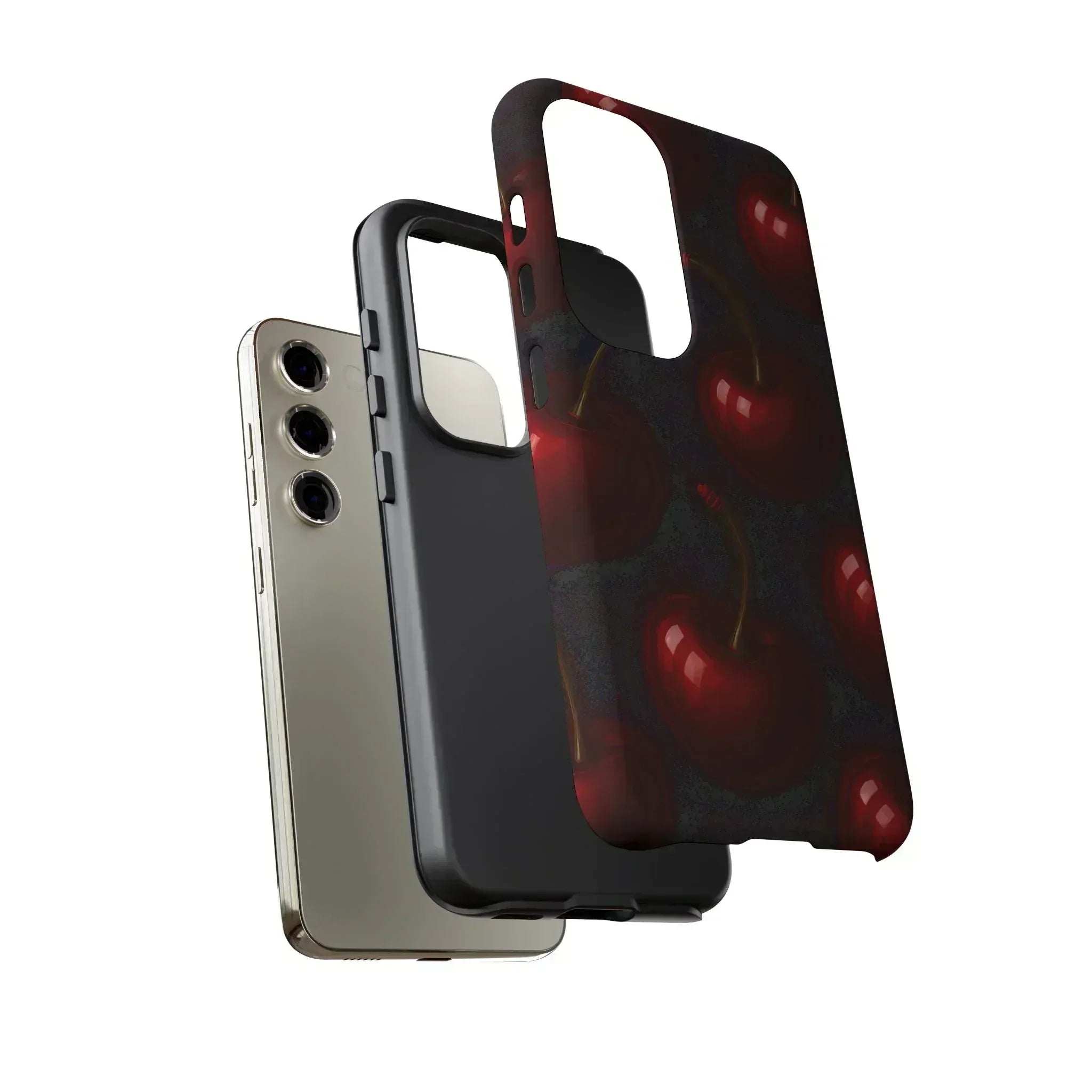 Cherry Phone Case for iPhone X-16 and Galaxy S20-S25 - KARARMDESIGN