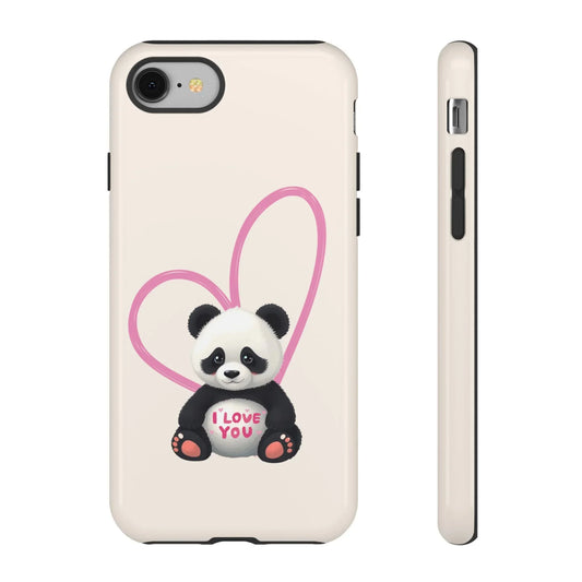 Cute Panda Heart Love Phone Case for iPhone 8-16 Models - KarArmDesign
