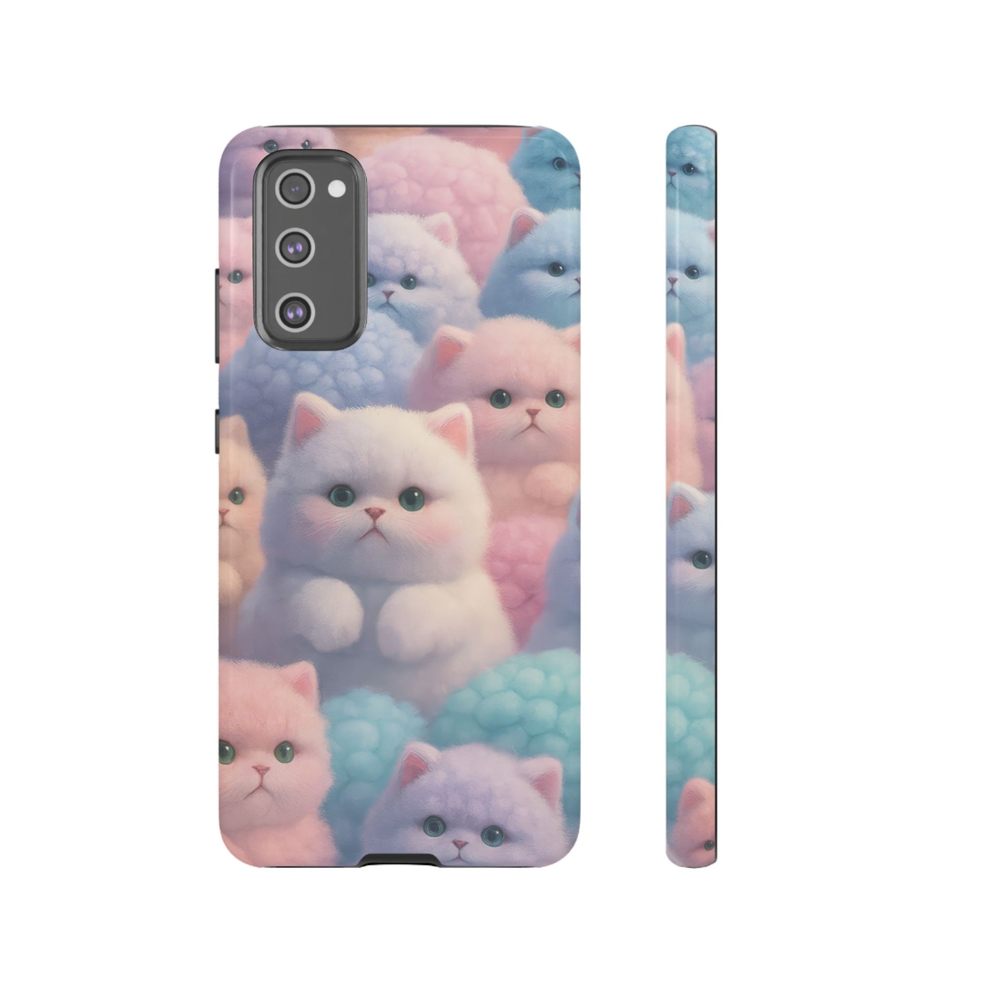 Pastel Kitten Phone Case for iPhone 8-17 and Samsung Galaxy S10-S25 Models - KARARMDESIGN