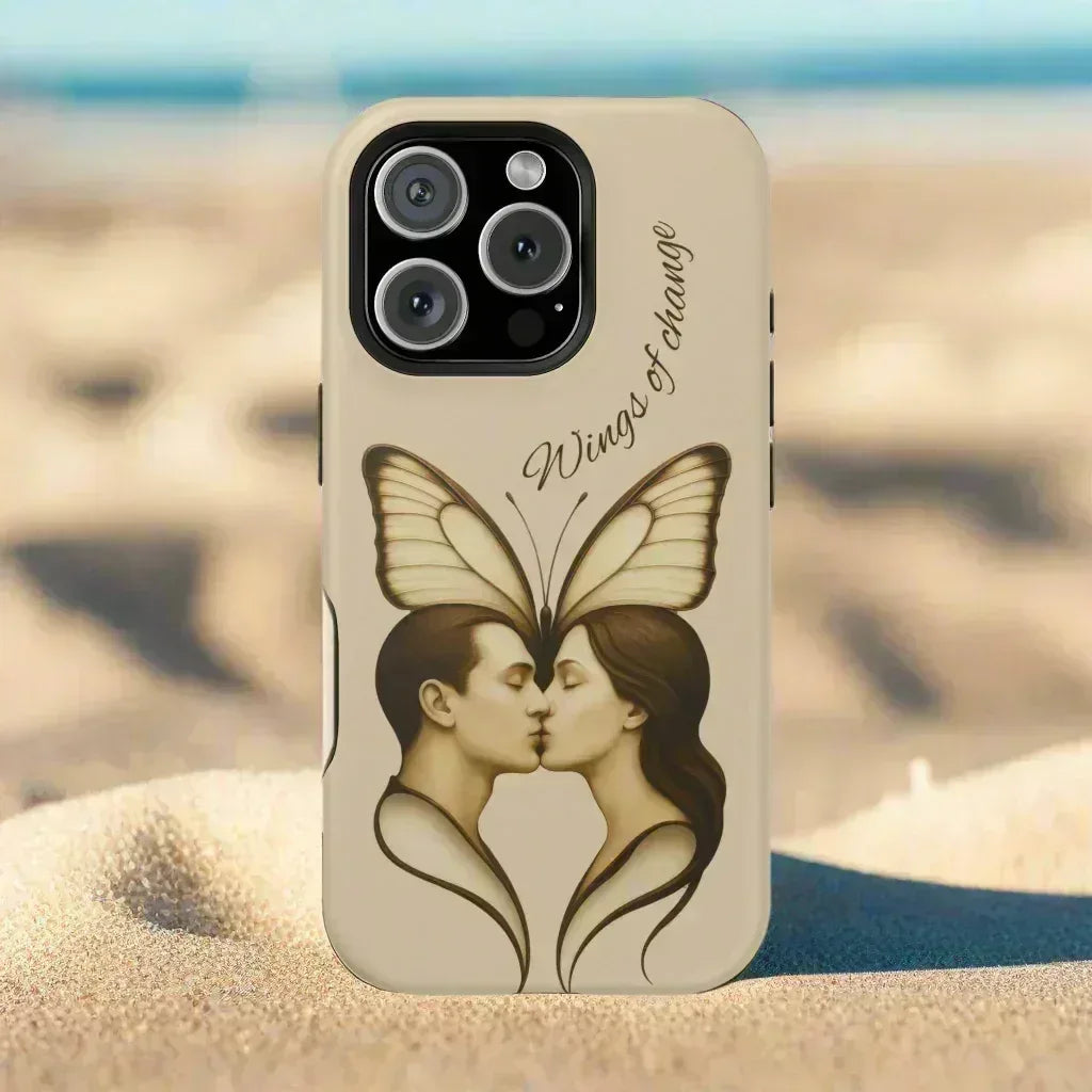 Romantic Butterfly Couple Phone Case for iPhone 12-16 and Galaxy S21-S22 - KARARMDESIGN