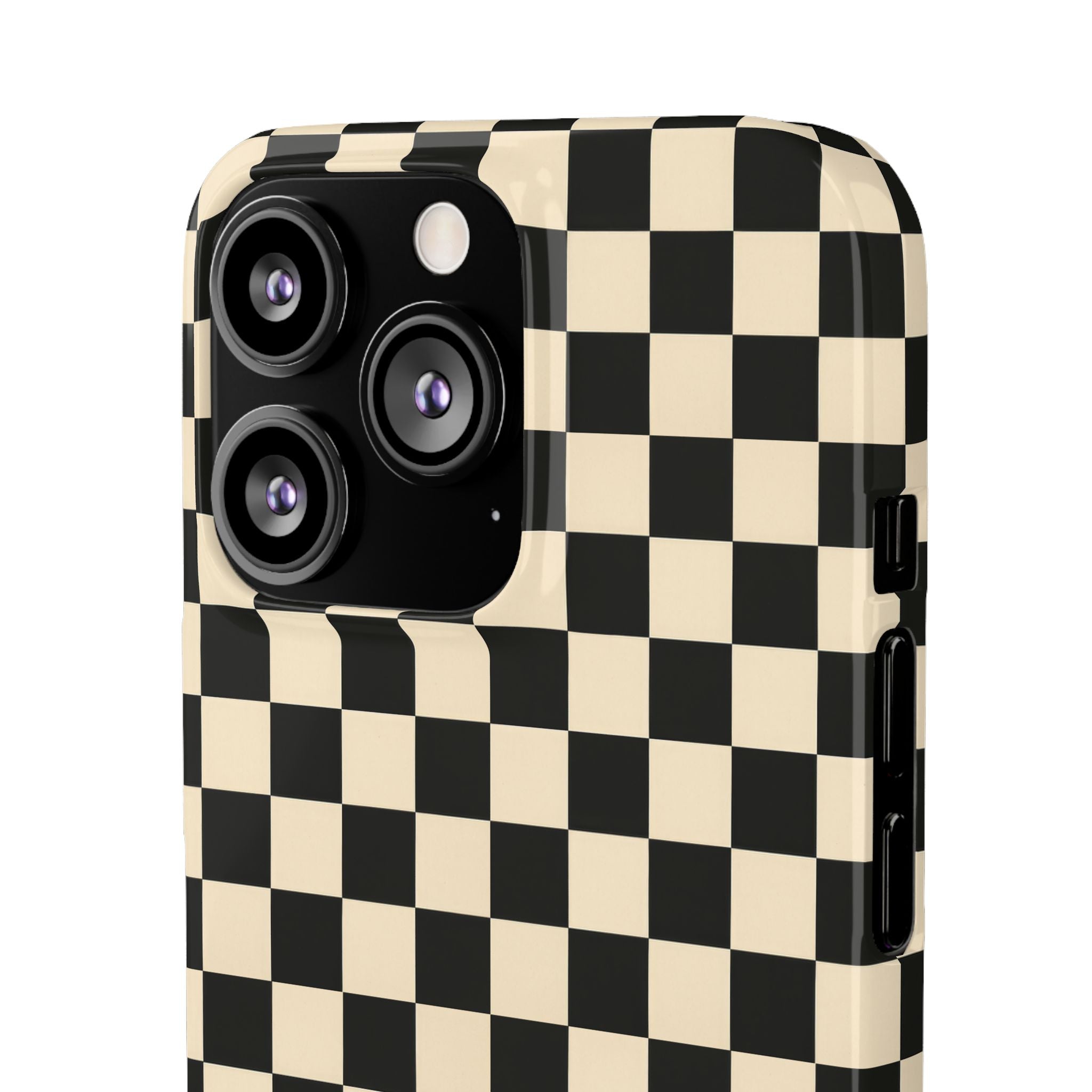 Stylish Matte Checker Phone Case for iPhone 11-17 & Galaxy S20-S26