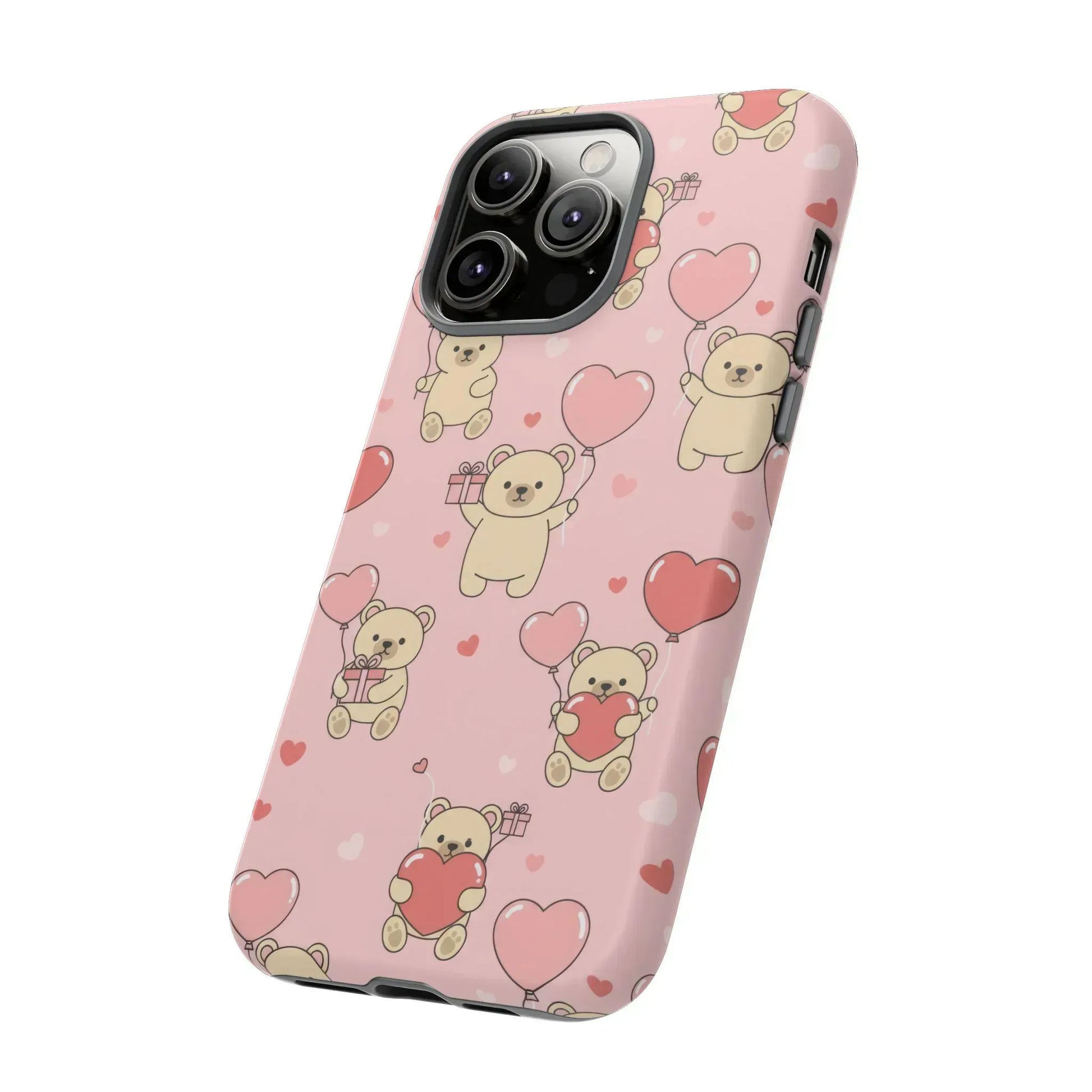 Teddy's Valentine Parade Phone Case for iPhone 11-17 and Galaxy S21-S25 - KARARMDESIGN