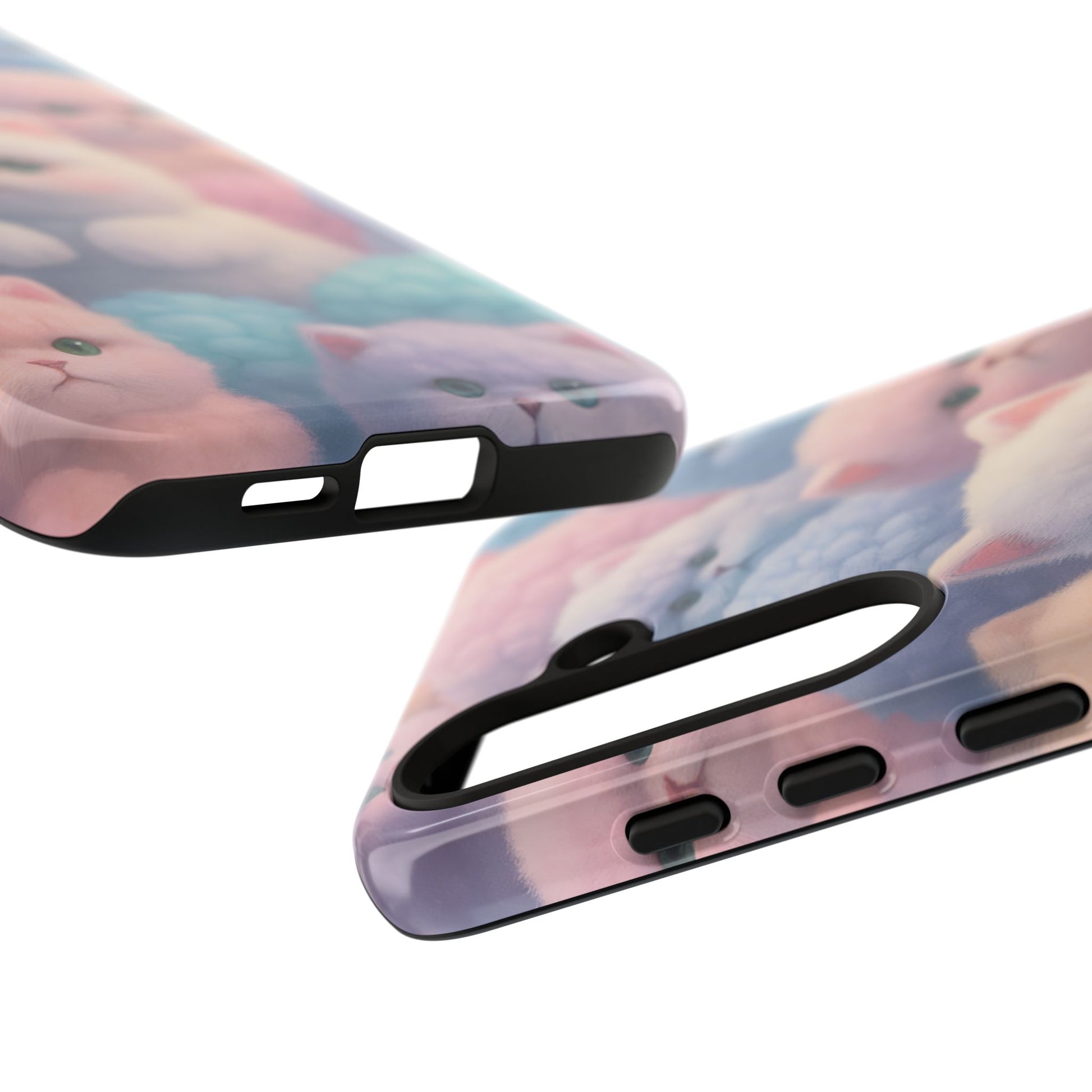 Pastel Kitten Phone Case for iPhone 8-17 and Samsung Galaxy S10-S25 Models - KARARMDESIGN