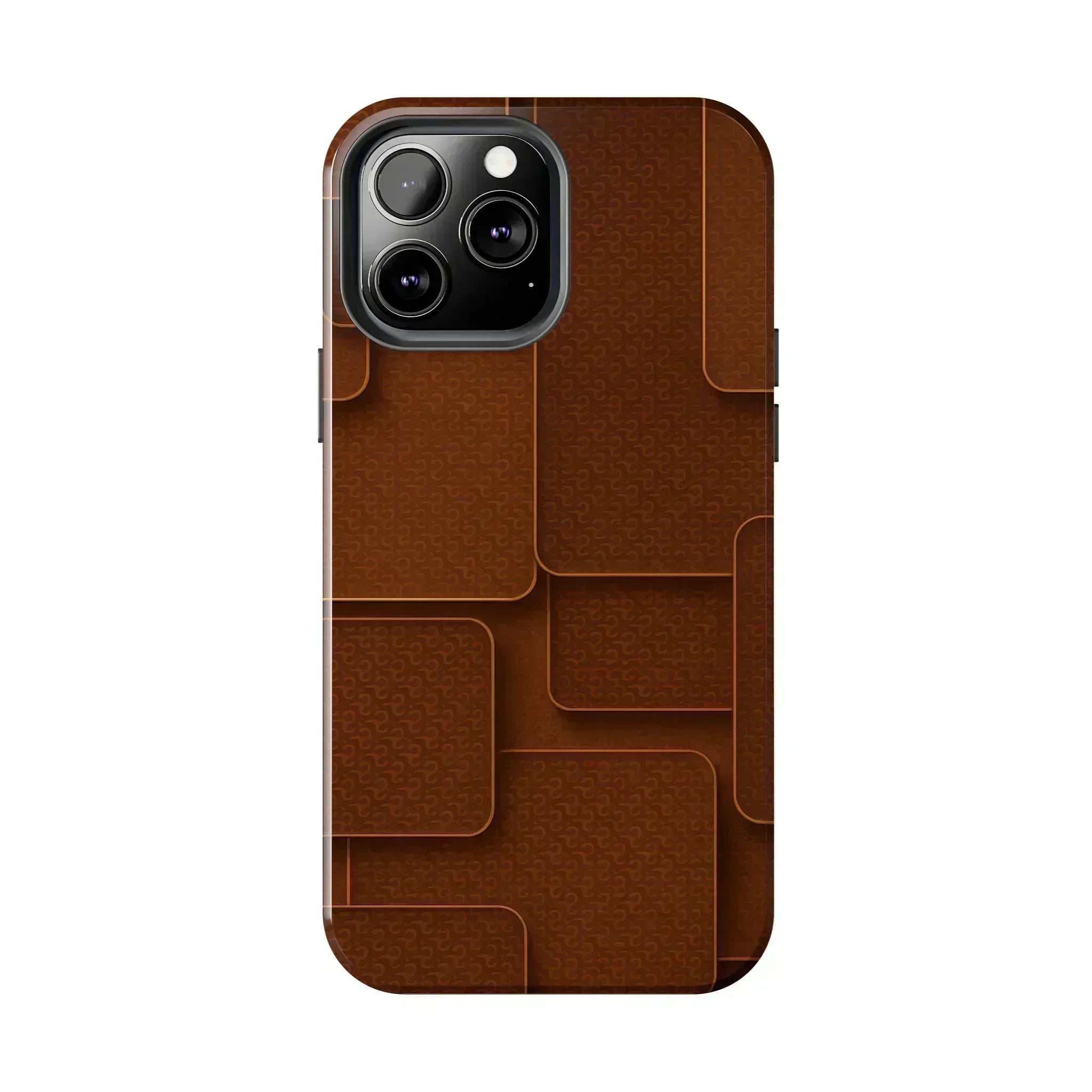 Textured Brown Phone Case for iPhone 7-16 and Samsung Galaxy S21-S24 - KARARMDESIGN