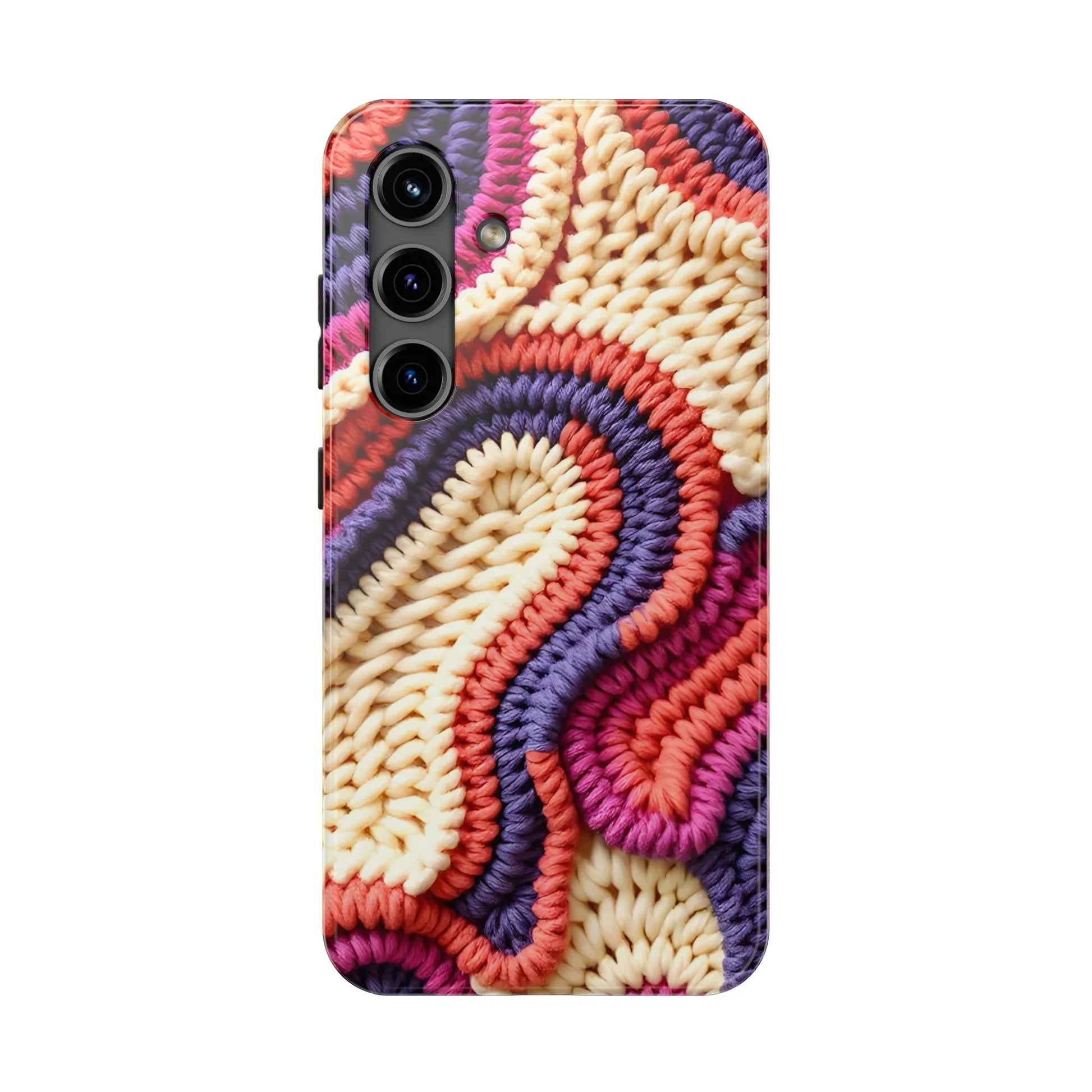 Handwoven Textile Art Phone Case for iPhone 11-17 and Galaxy S21-S25 - KARARMDESIGN