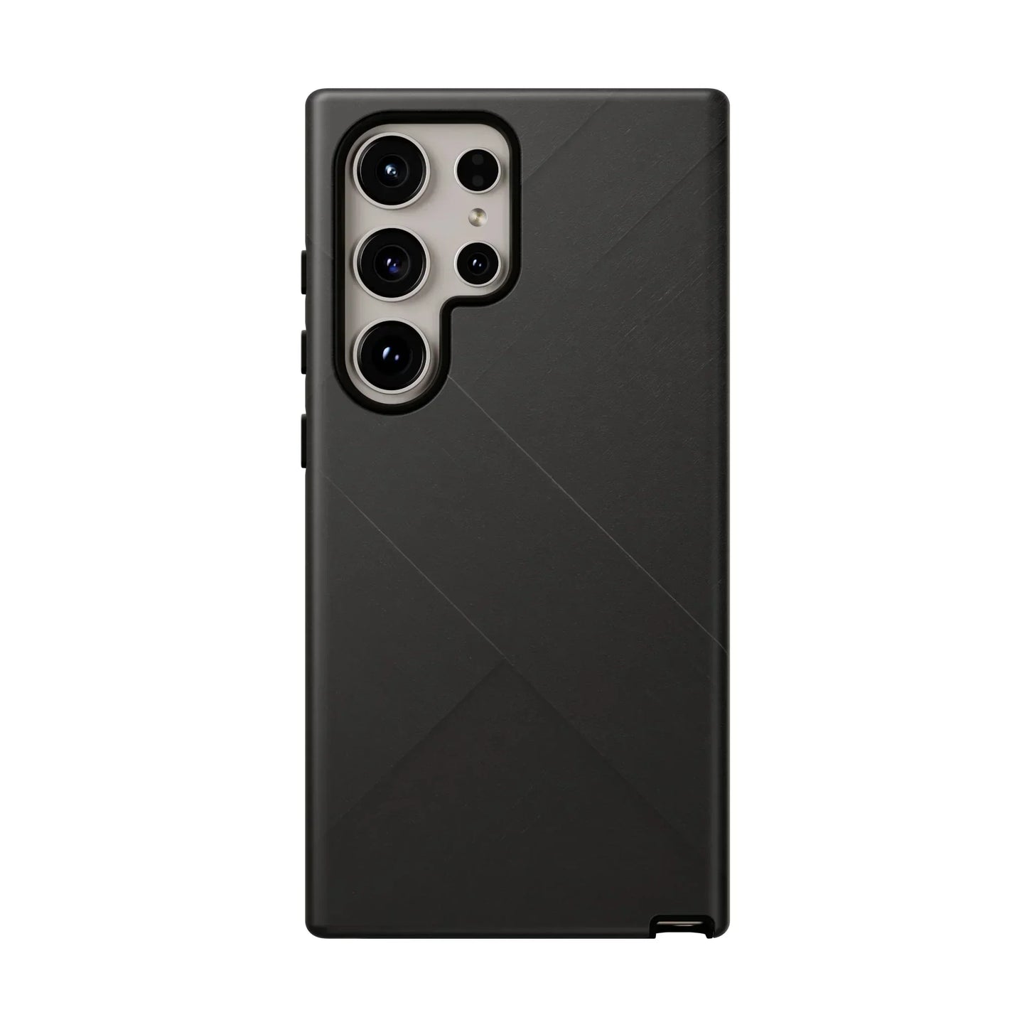 Matte Black Diagonal Line Phone Case for iPhone 8-16 and Galaxy S10-S25 Models - KarArmDesign