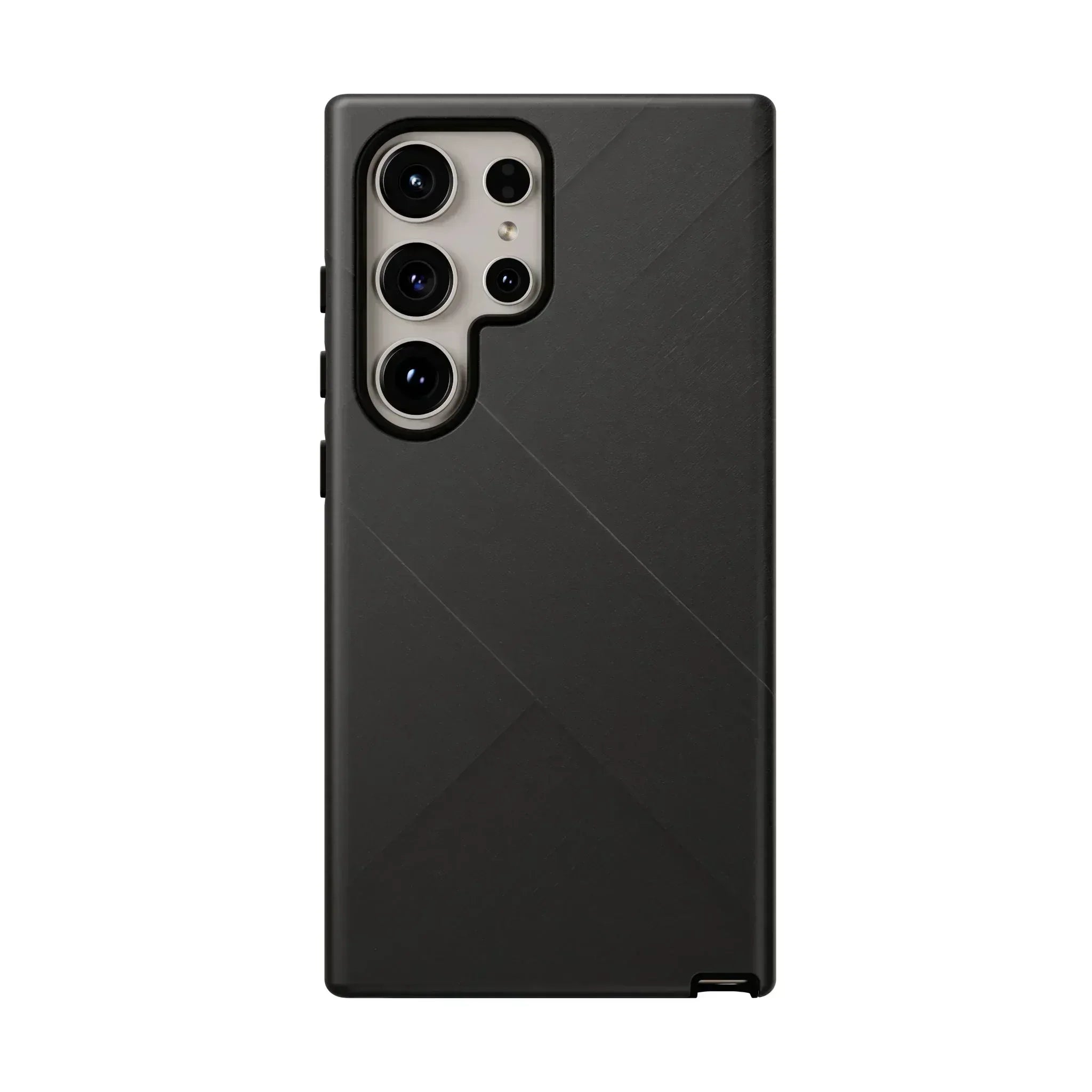 Matte Black Diagonal Line Phone Case for iPhone 8-16 and Galaxy S10-S25 - KARARMDESIGN