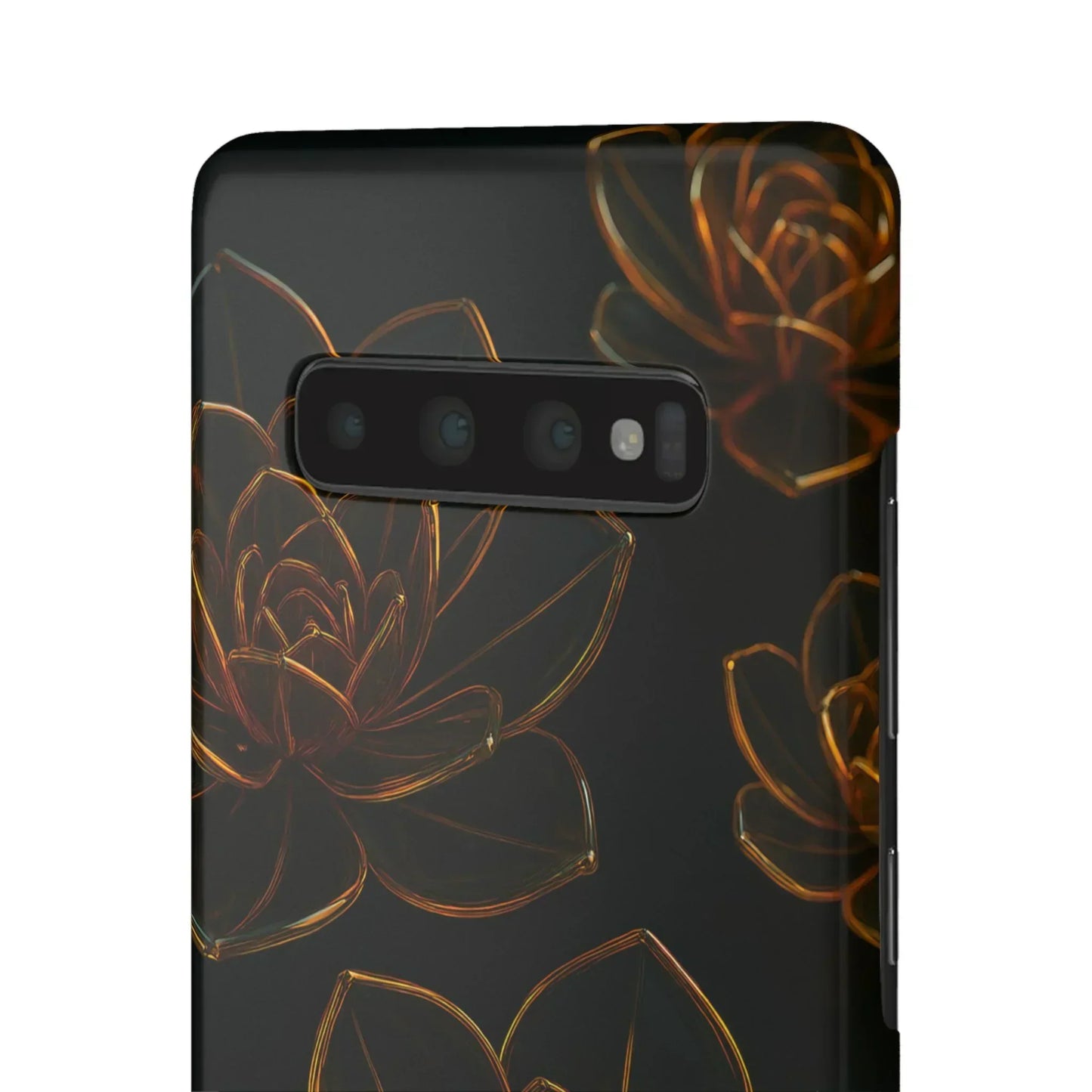 Glass Flower Phone Case for iPhone 7-16 and Galaxy S10-S24 Models