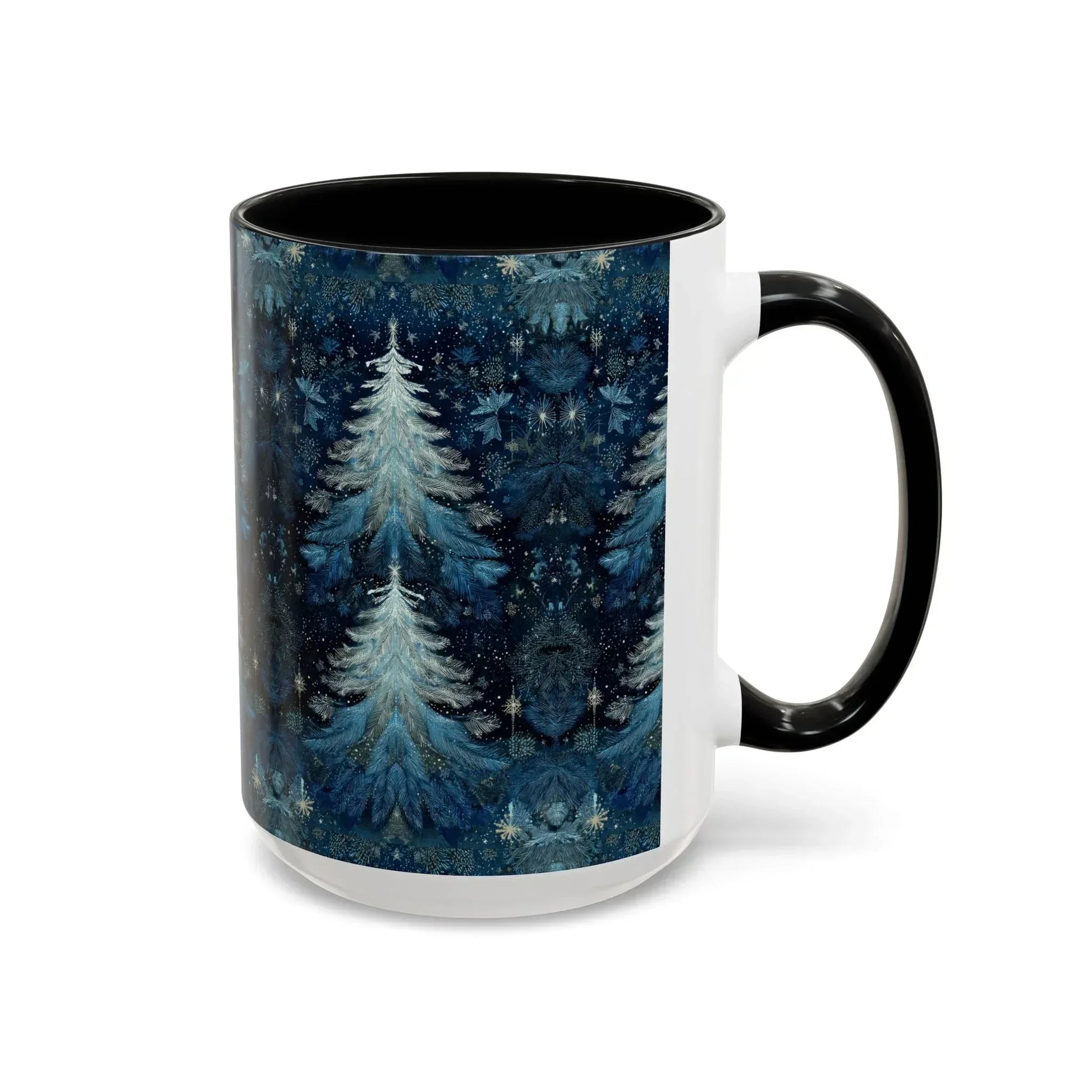 Blue Christmas Tree Accent Coffee Mug - KARARMDESIGN