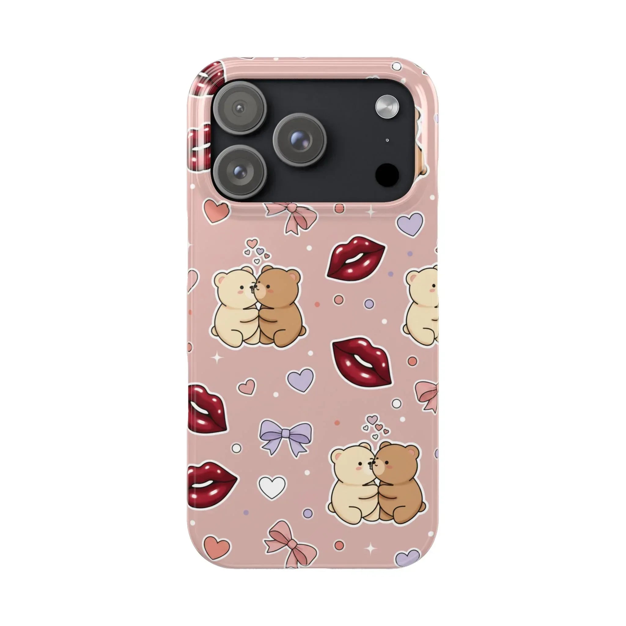 Bear Hug Bliss Phone Case for iPhone 11-17 - KARARMDESIGN