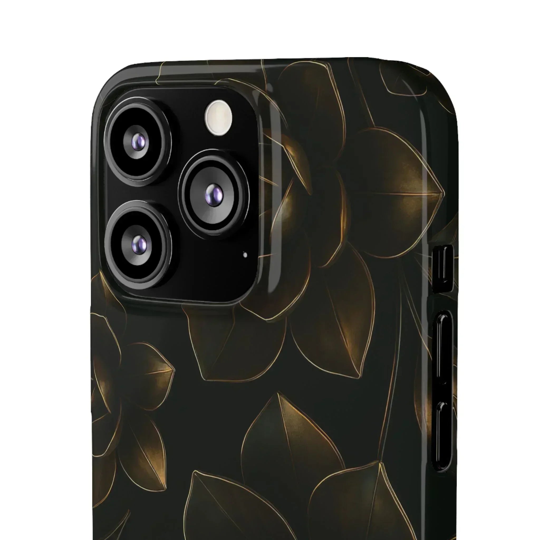 Metal Flower Phone Case for iPhone 8-16 and Galaxy S20-S24 - KARARMDESIGN