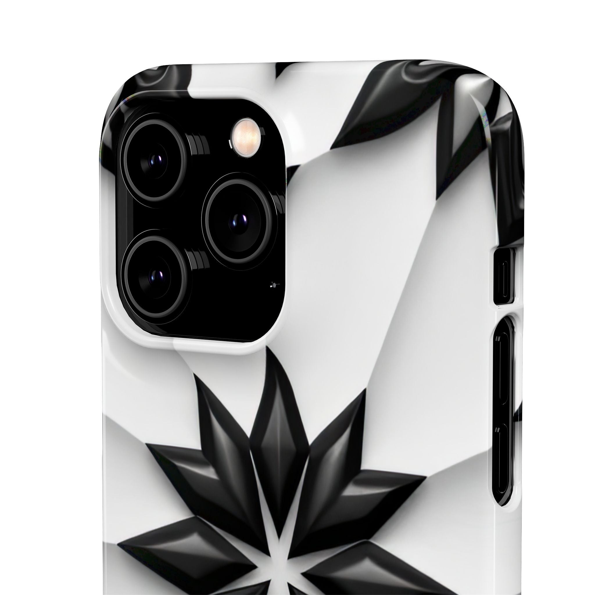 Black & White Geometric Snap Case for iPhone & Samsung Galaxy