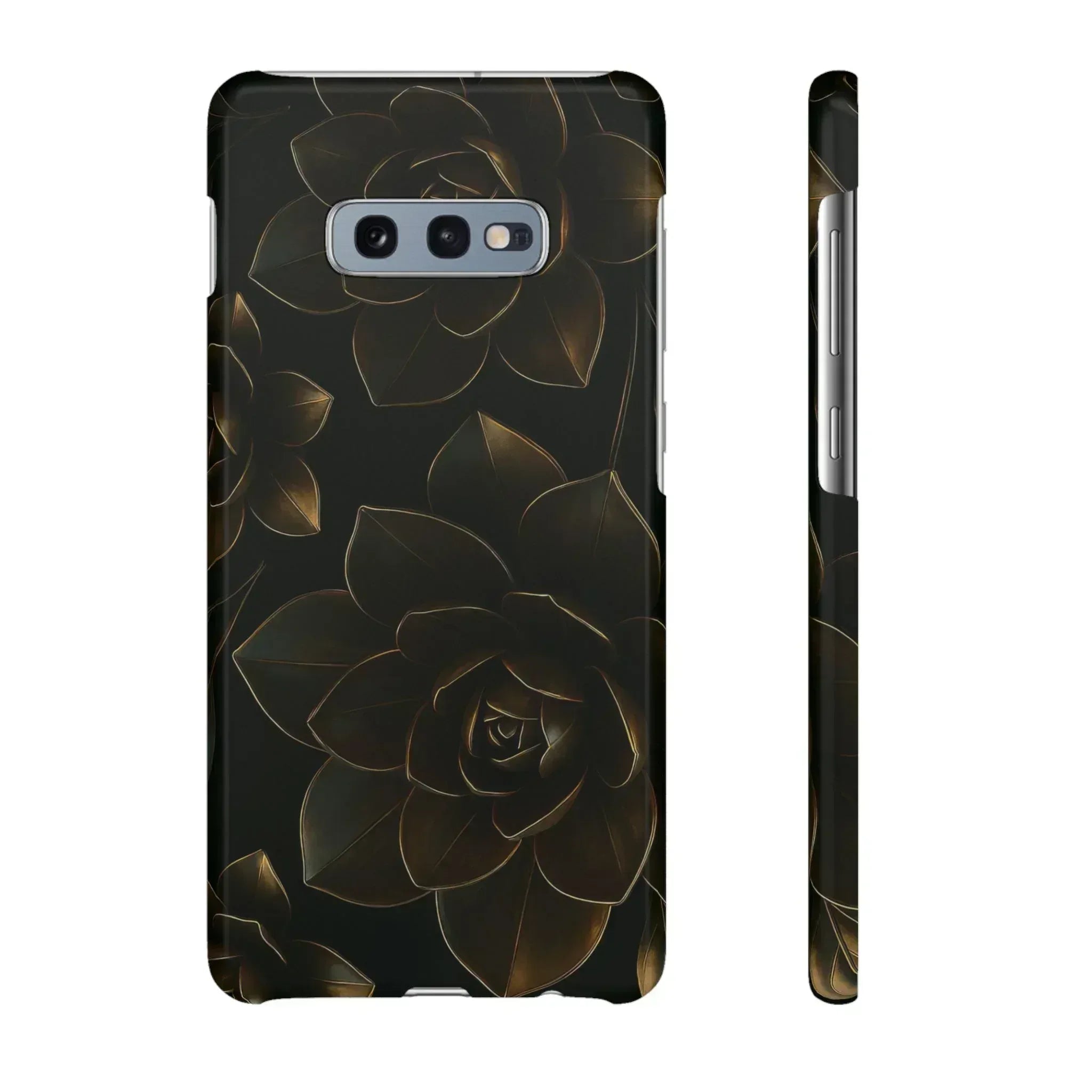 Metal Flower Phone Case for iPhone 8-16 and Galaxy S20-S24 - KARARMDESIGN