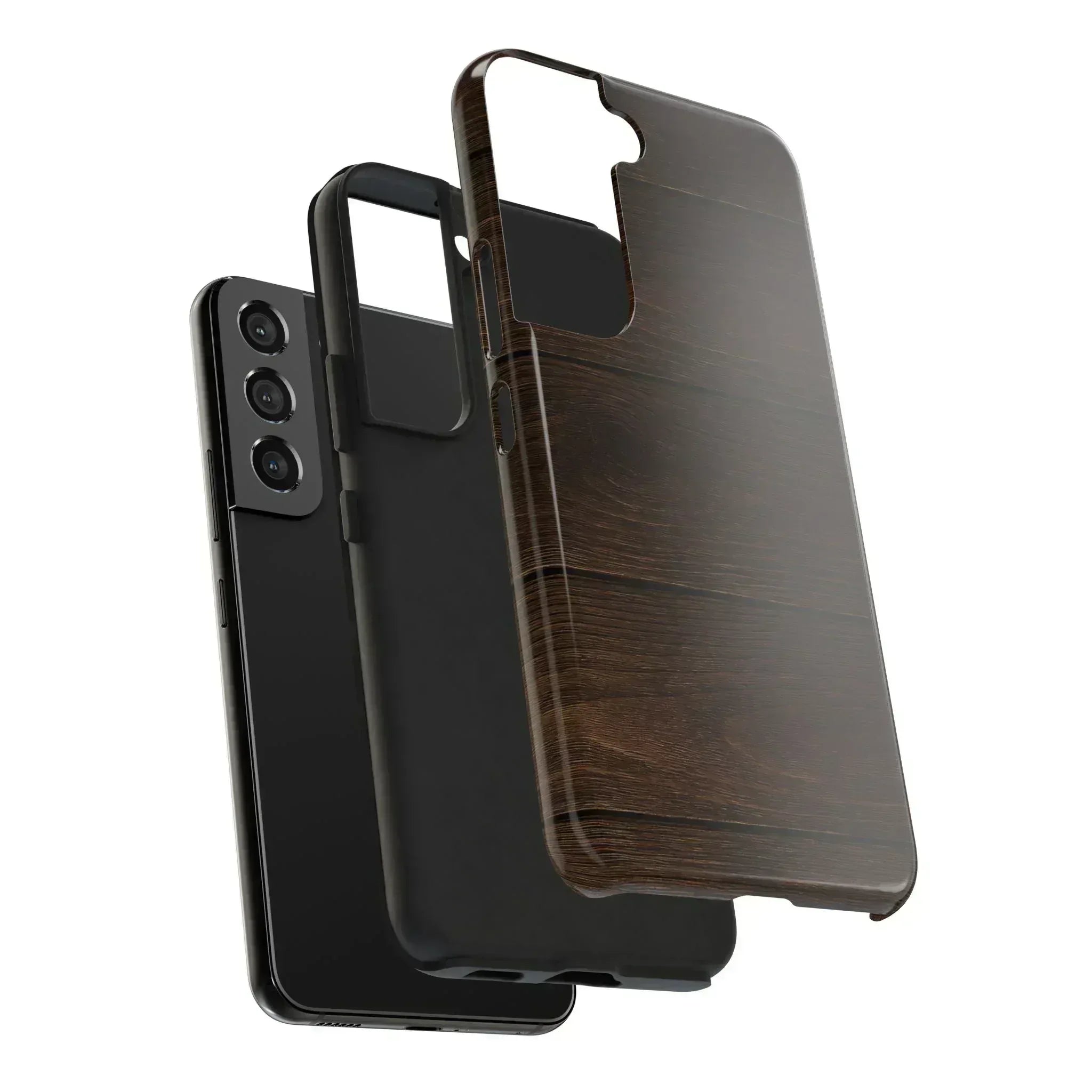 Dark Wood Grain Phone Case for iPhone and Galaxy - KARARMDESIGN