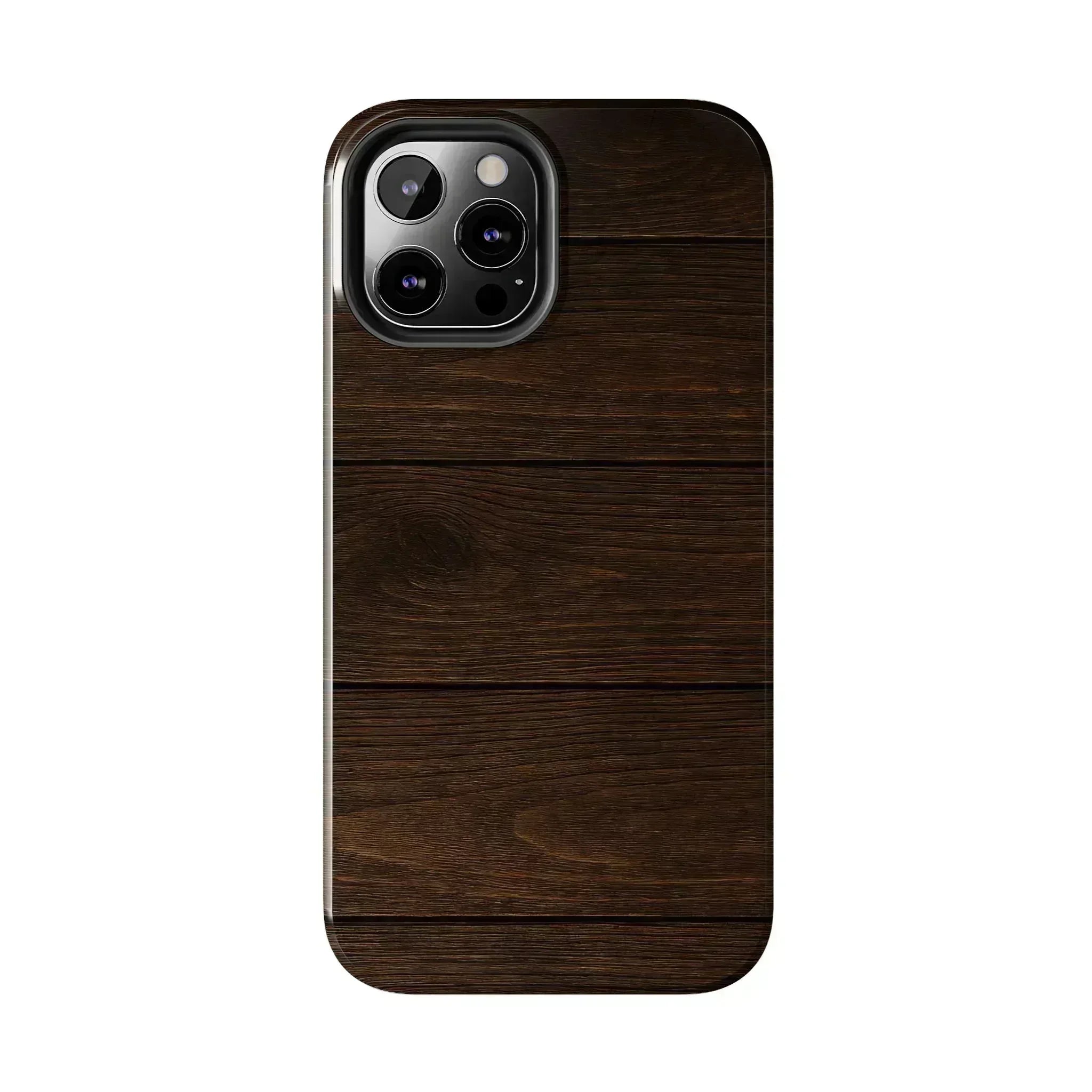 Dark Wood Grain Phone Case for iPhone and Galaxy - KARARMDESIGN
